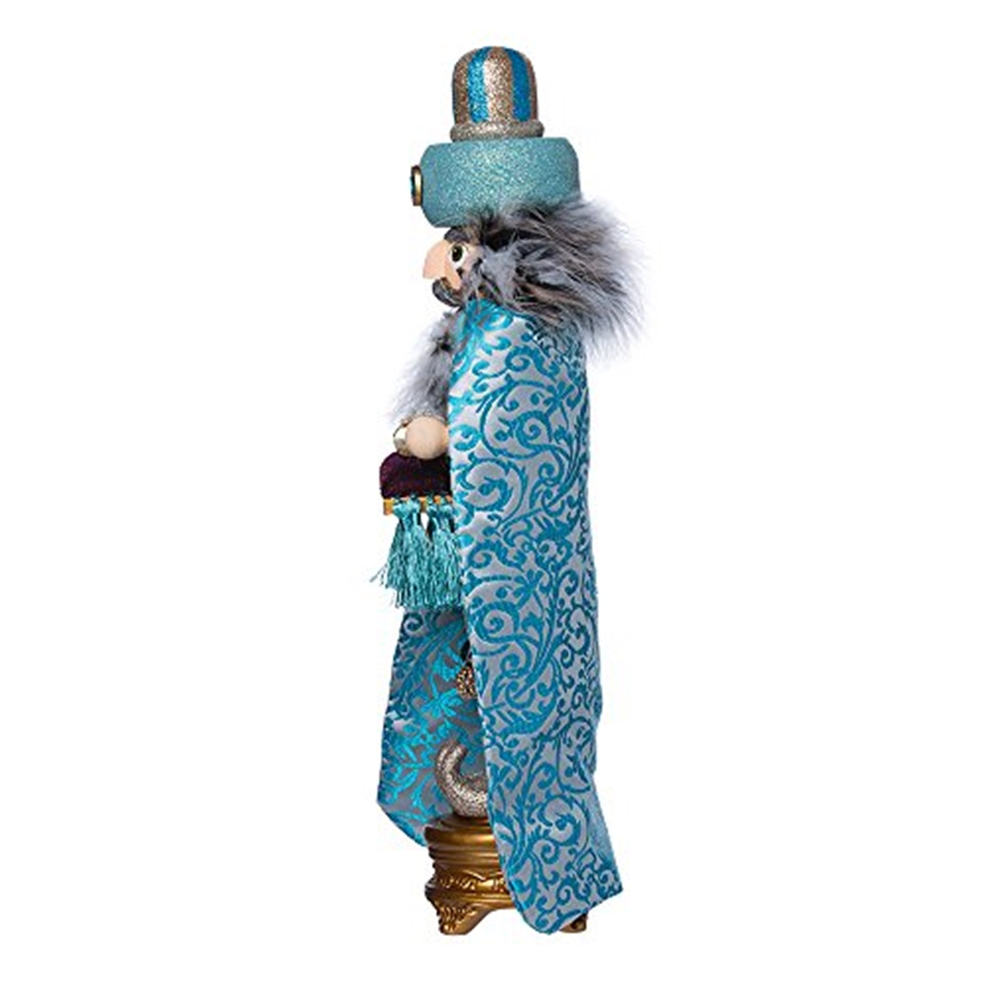 Kurt Adler Hollywood Turquoise King Nutcracker, 18"