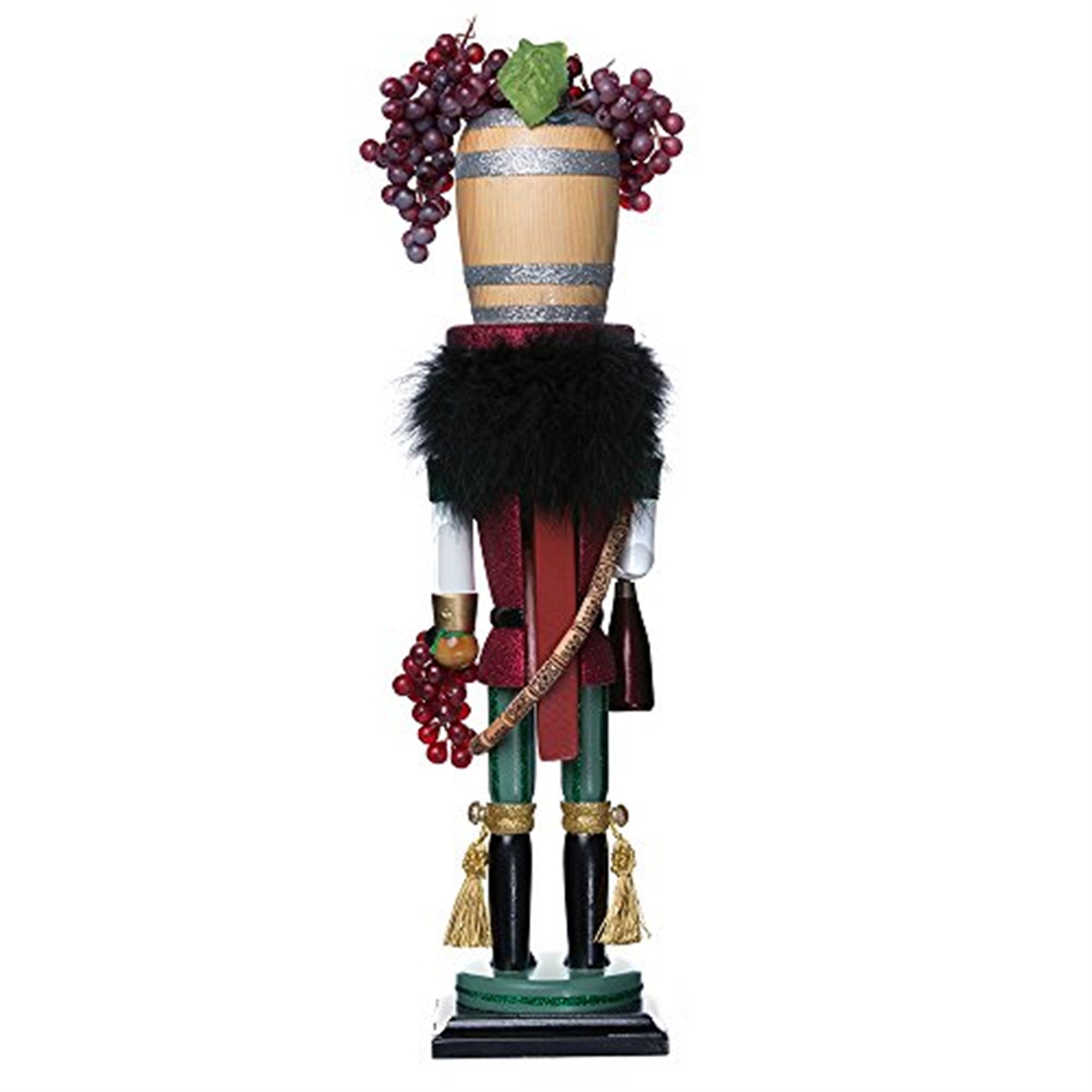 Kurt Adler Hollywood Wine Barrel Hat Nutcracker, 18.9