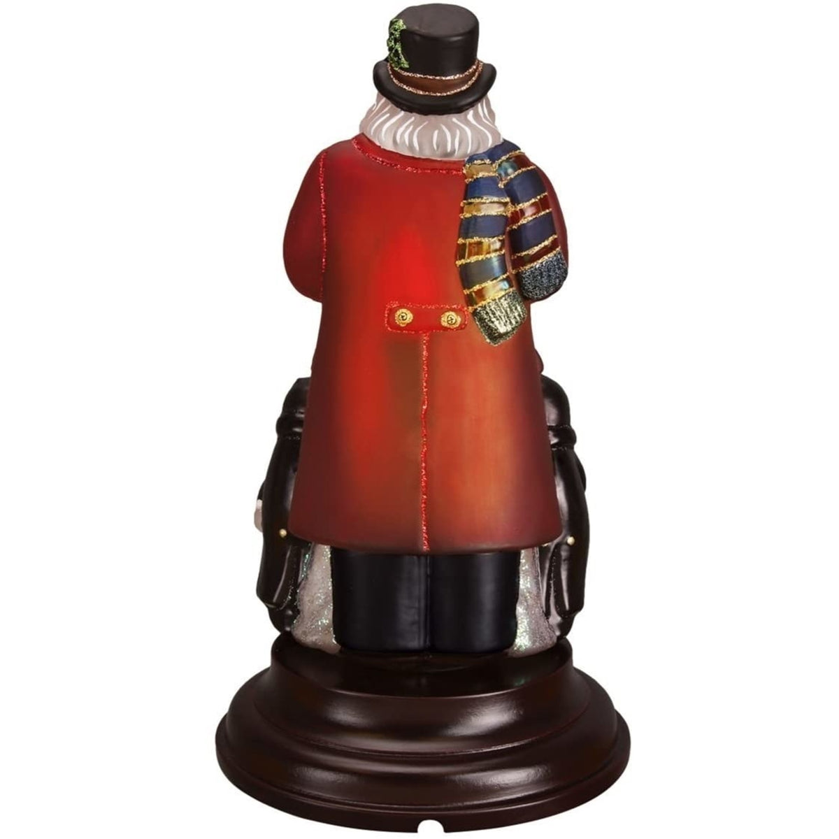 Old World Christmas Blown Glass Table Piece, Caroling Santa Light, 10.75"