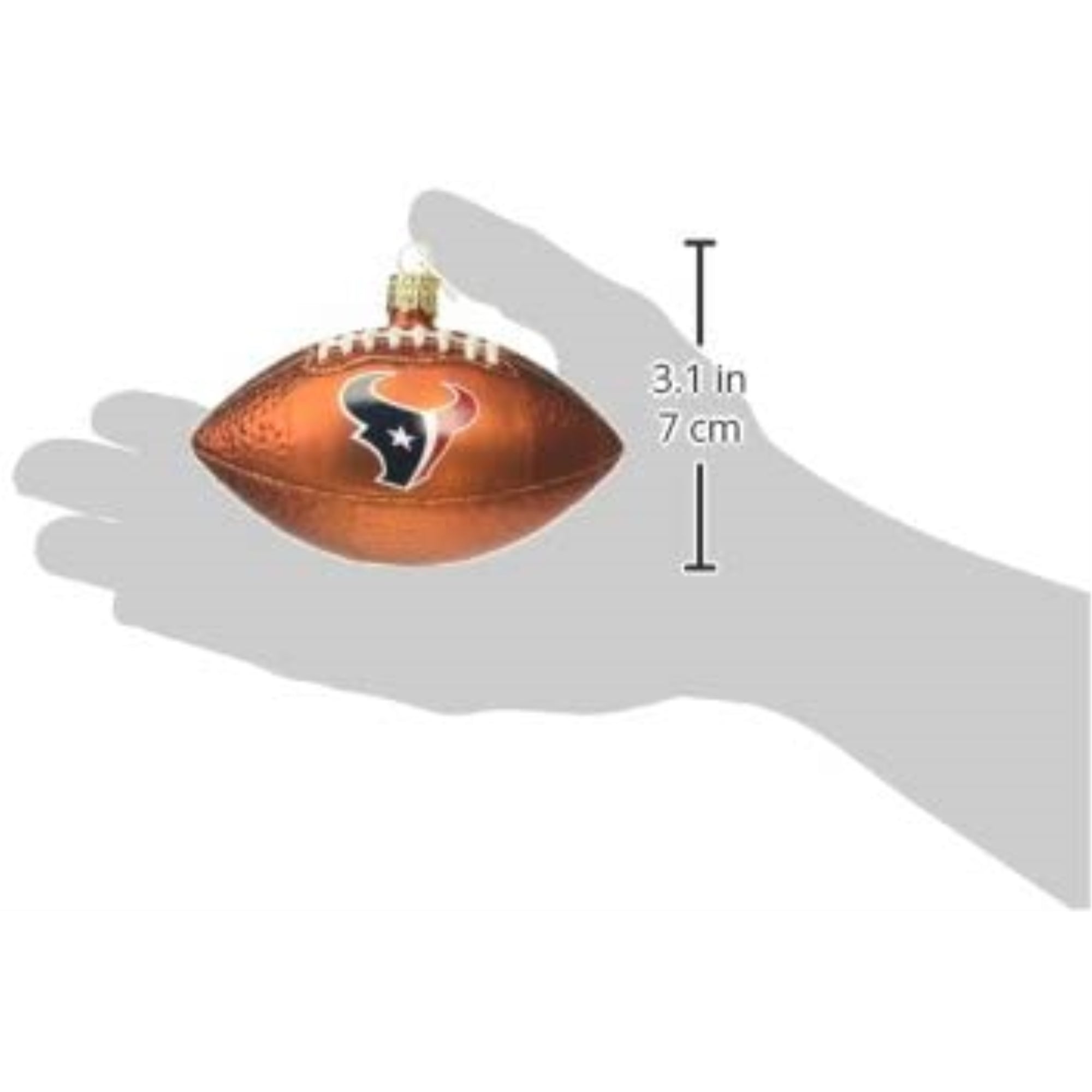 Old World Christmas Blown Glass Ornament for Christmas Tree, Houston Texans Football