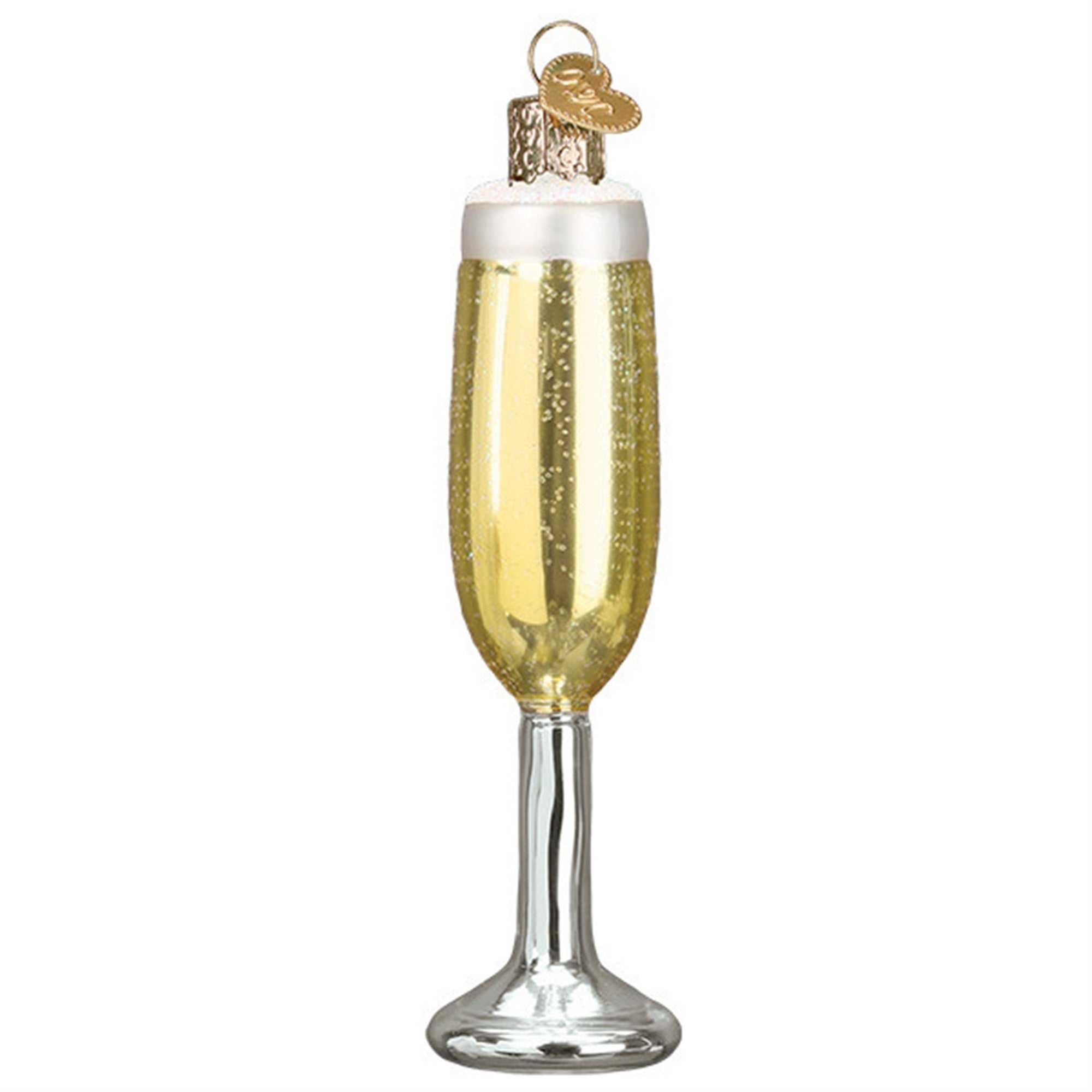 Old World Christmas Champagne Flute Glassblown Ornament