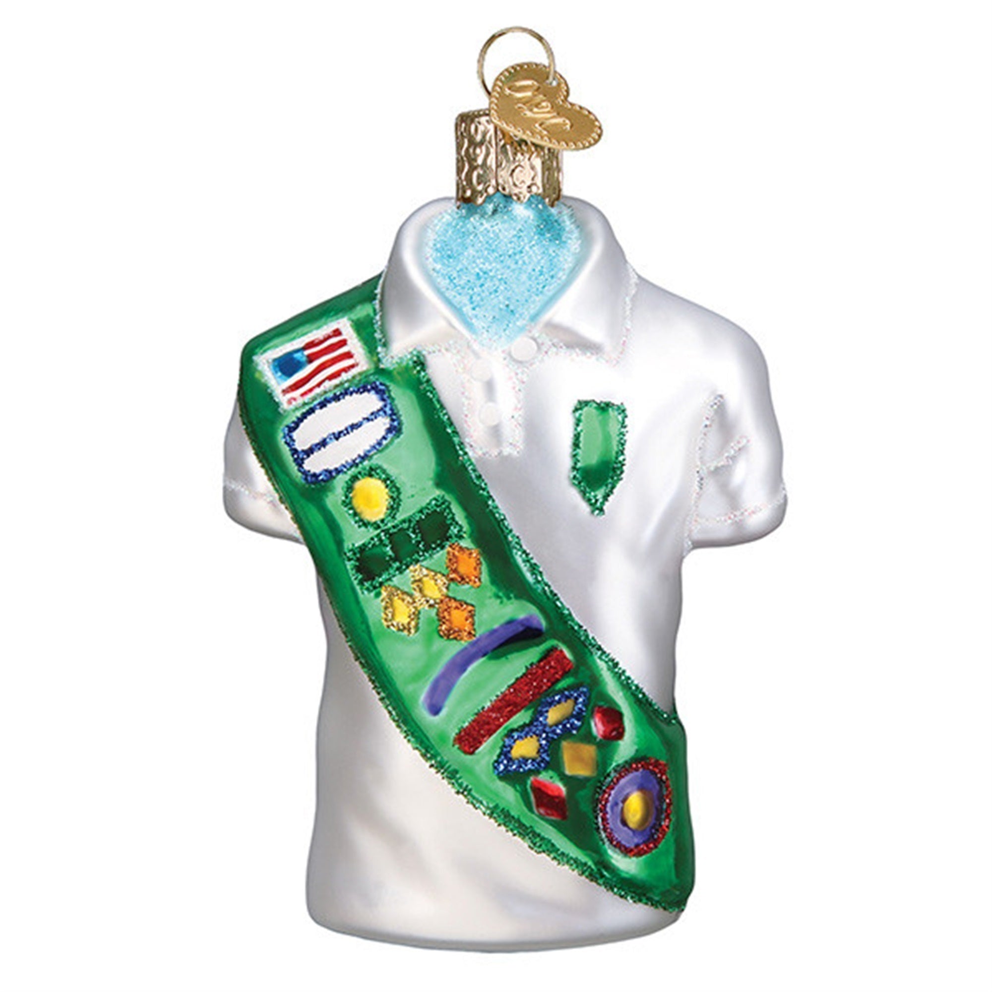 Old World Christmas Blown Glass Christmas Ornament, Girl Scout Uniform