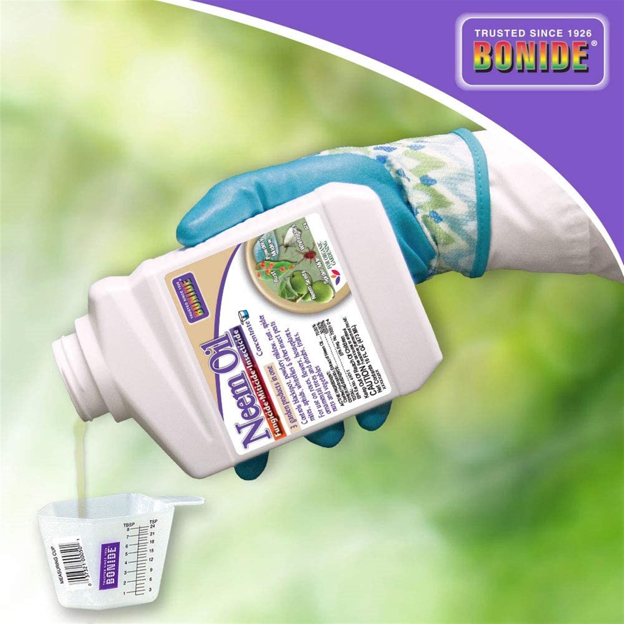 Bonide Captain Jack's Neem Oil Concentrate, Organic 3-in-1 Fungicide, Miticide & Insecticide, 16 fl oz