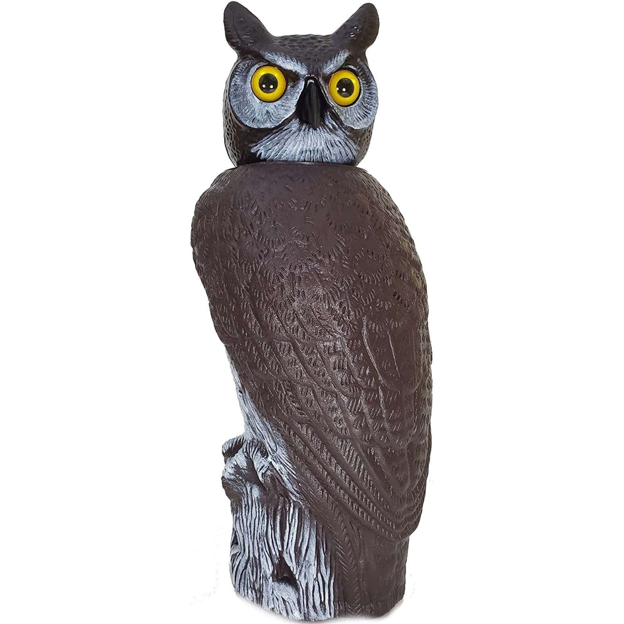 Dalen Gardeneer Owl Pest Repellent – Realistic Garden Decoy with Moving Head, 18"