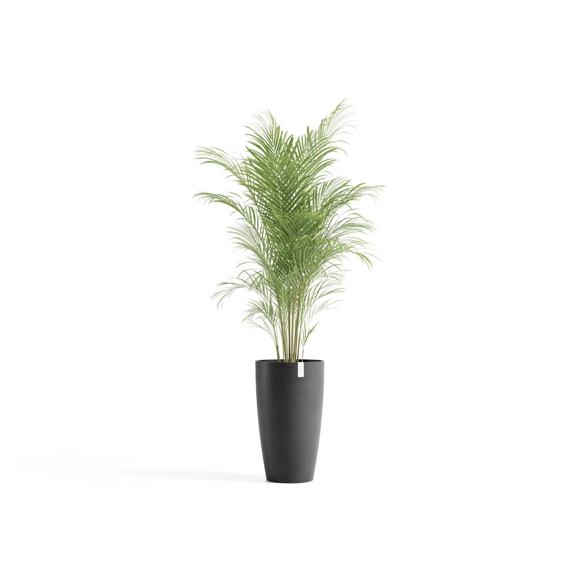 Ecopots Stockholm High Durable Modern Round Indoor/Outdoor Recycled-Based Composite Flower Pot Planter, 23.5"