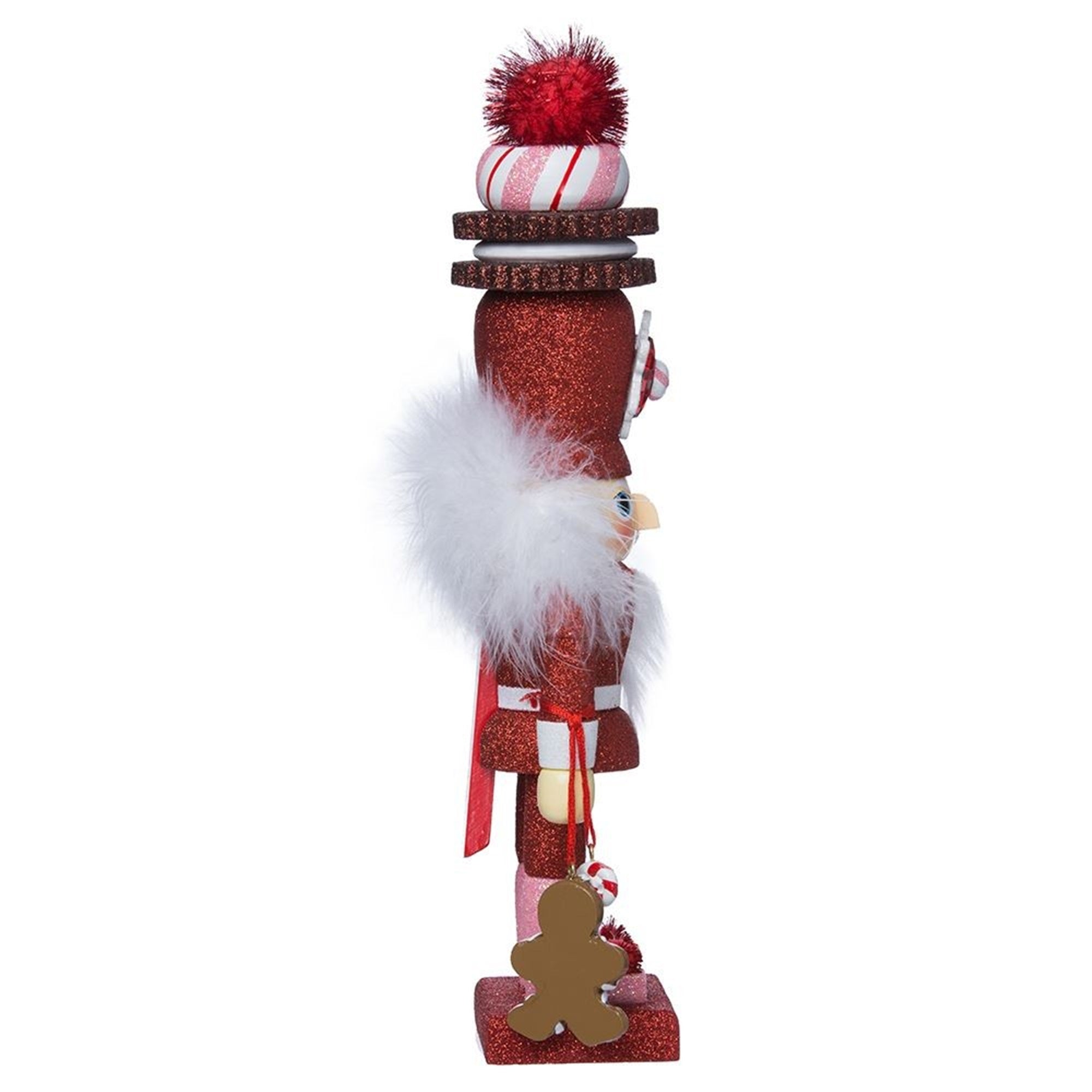 Kurt Adler Hollywood Red Gingerbread Nutcracker with Cookie Hat, 12"