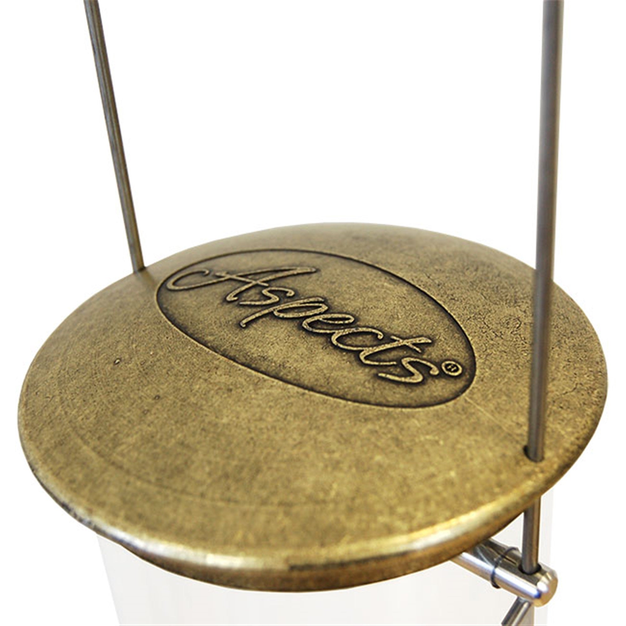 Aspects Antique Brass Quick Clean Big Tube Bird Feeder — 6 Perches, Large Capacity — 3.5 Qt