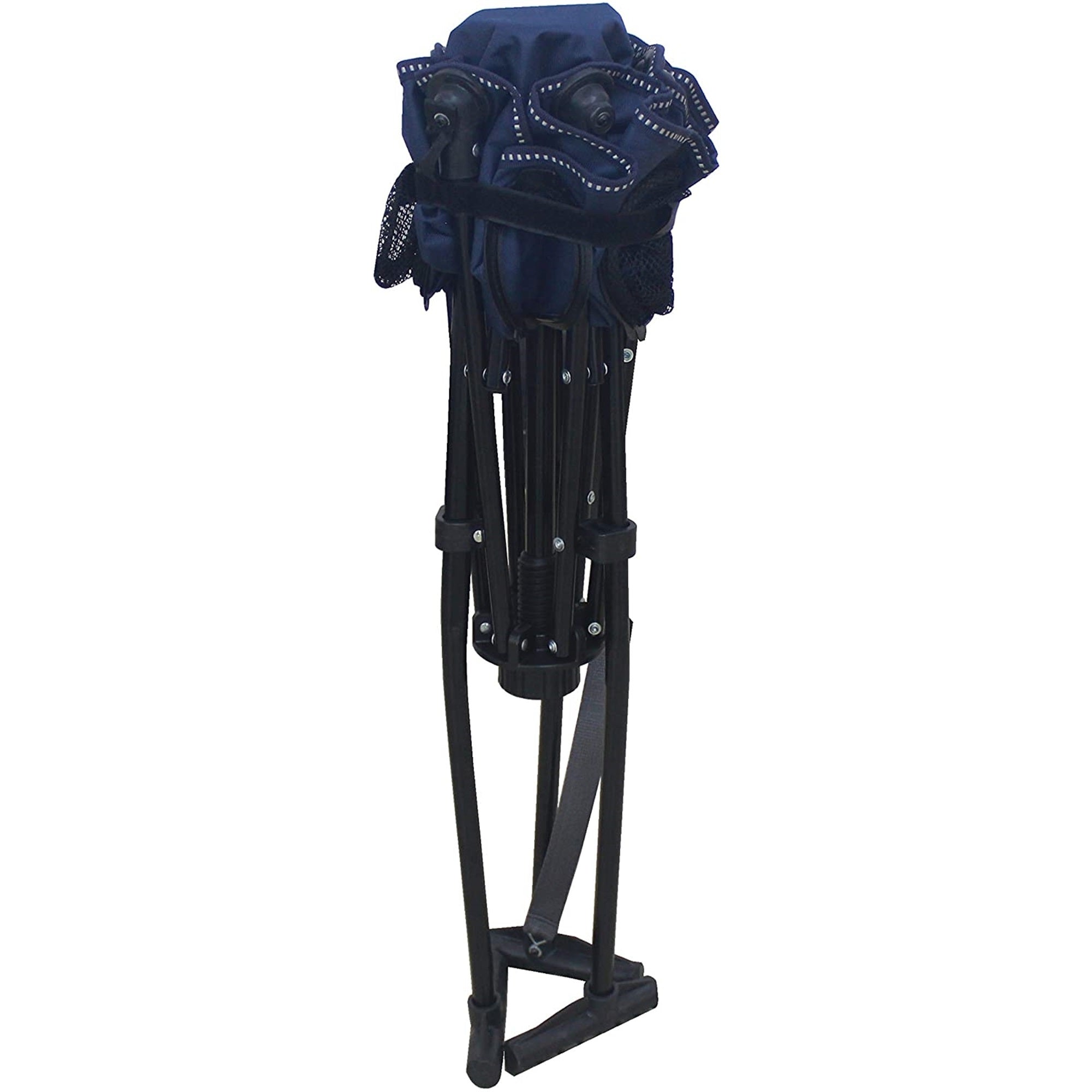 Zenithen High Tension Folding Portable Fabric Table with Cup Holders, Dark Blue