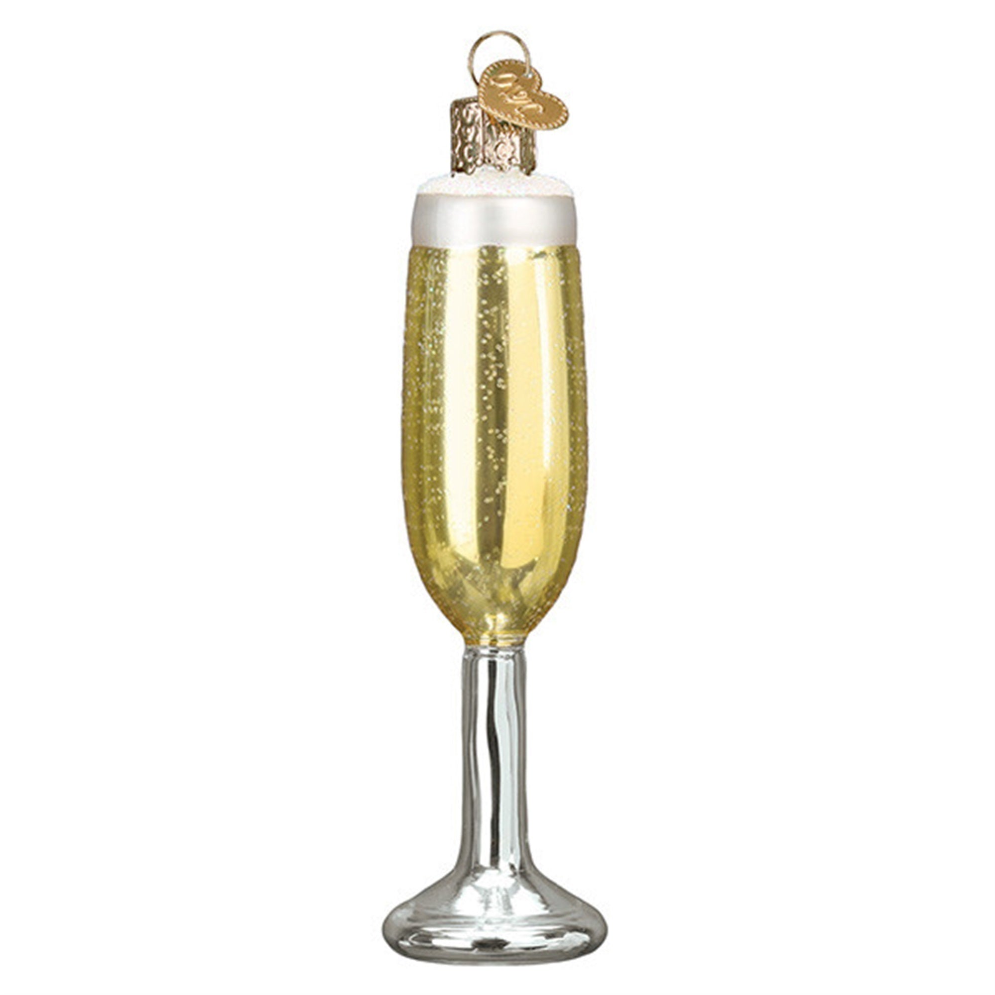 Old World Christmas Champagne Flute Glassblown Ornament