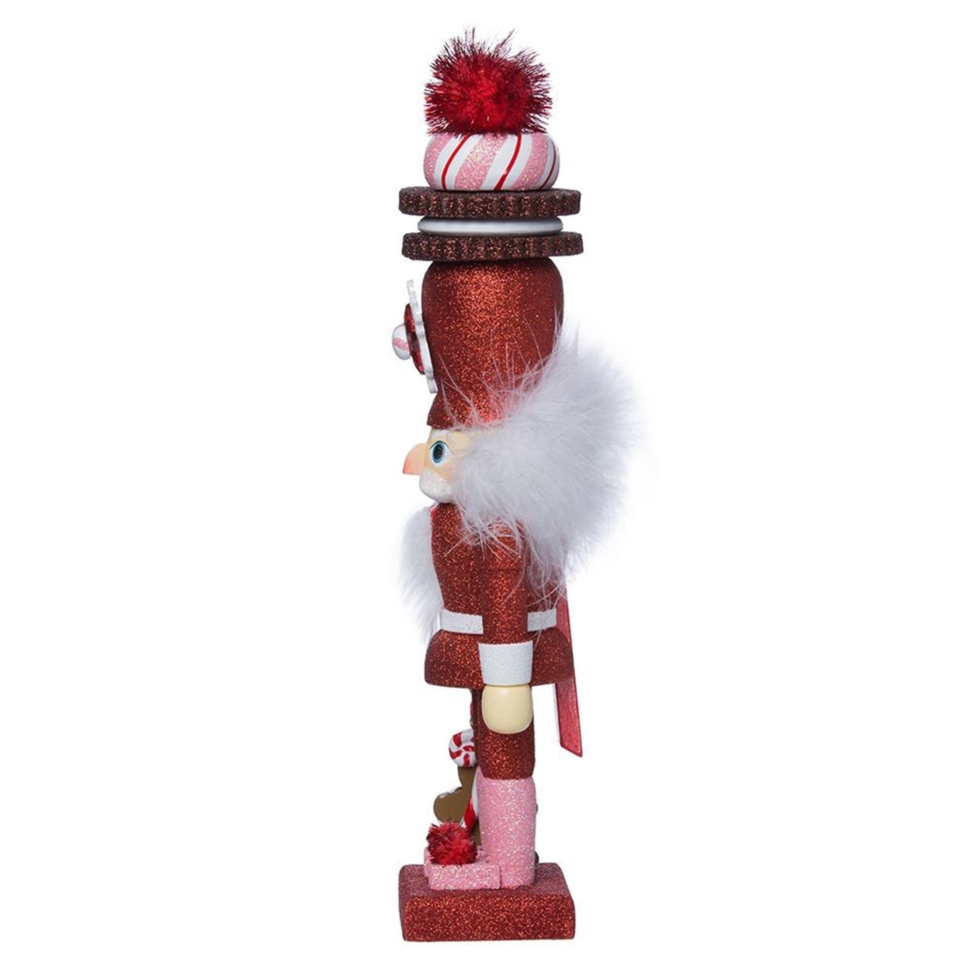 Kurt Adler Hollywood Red Gingerbread Nutcracker with Cookie Hat, 12"