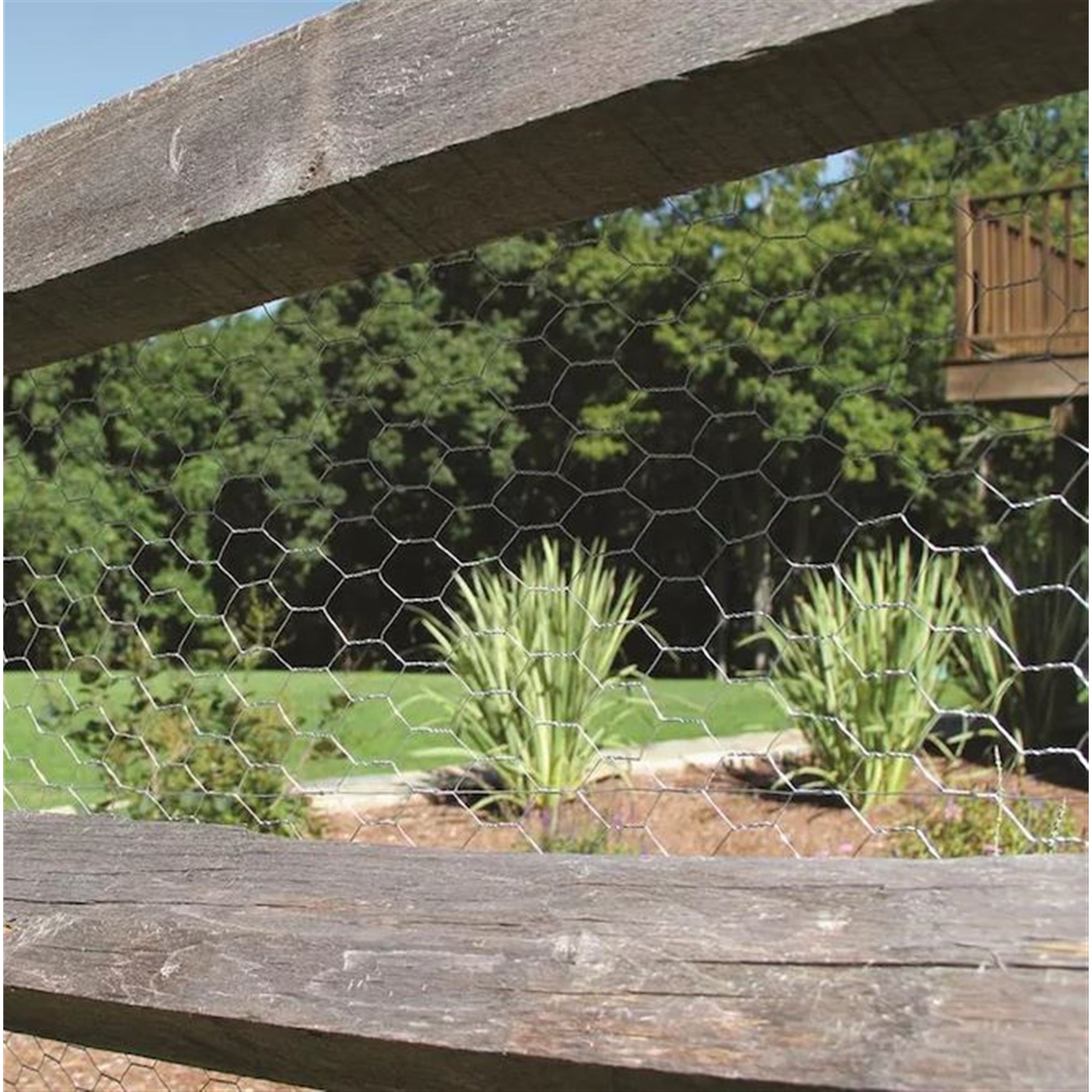 Garden Zone Galvanized Steel Hex Poultry Rolled Netting, 2 feet x 50 feet