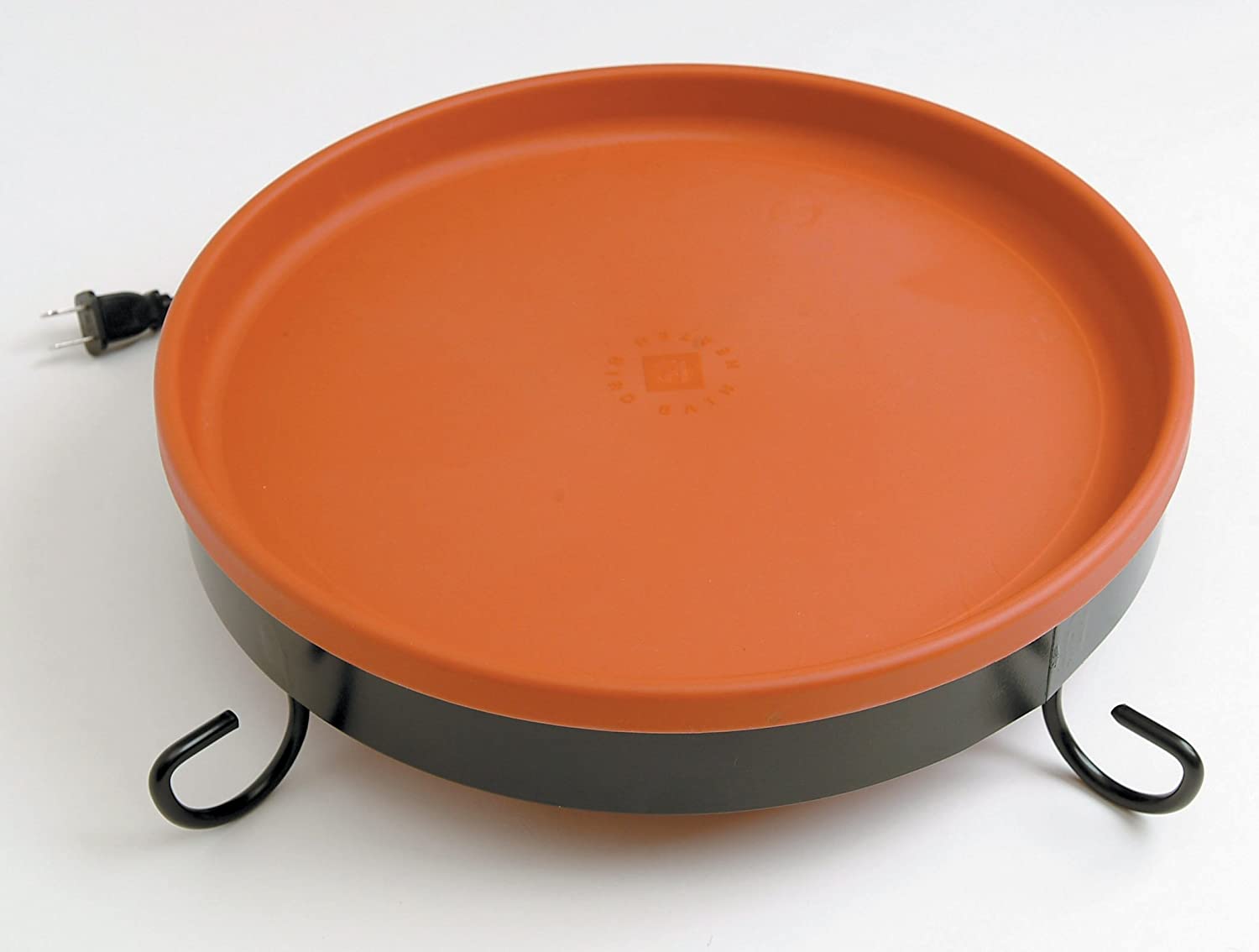 Farm Innovators Heated Birdbath — Thermostatic 75-Watt, 3-in-1 Mount, Terracotta Coated Plastic — 14"