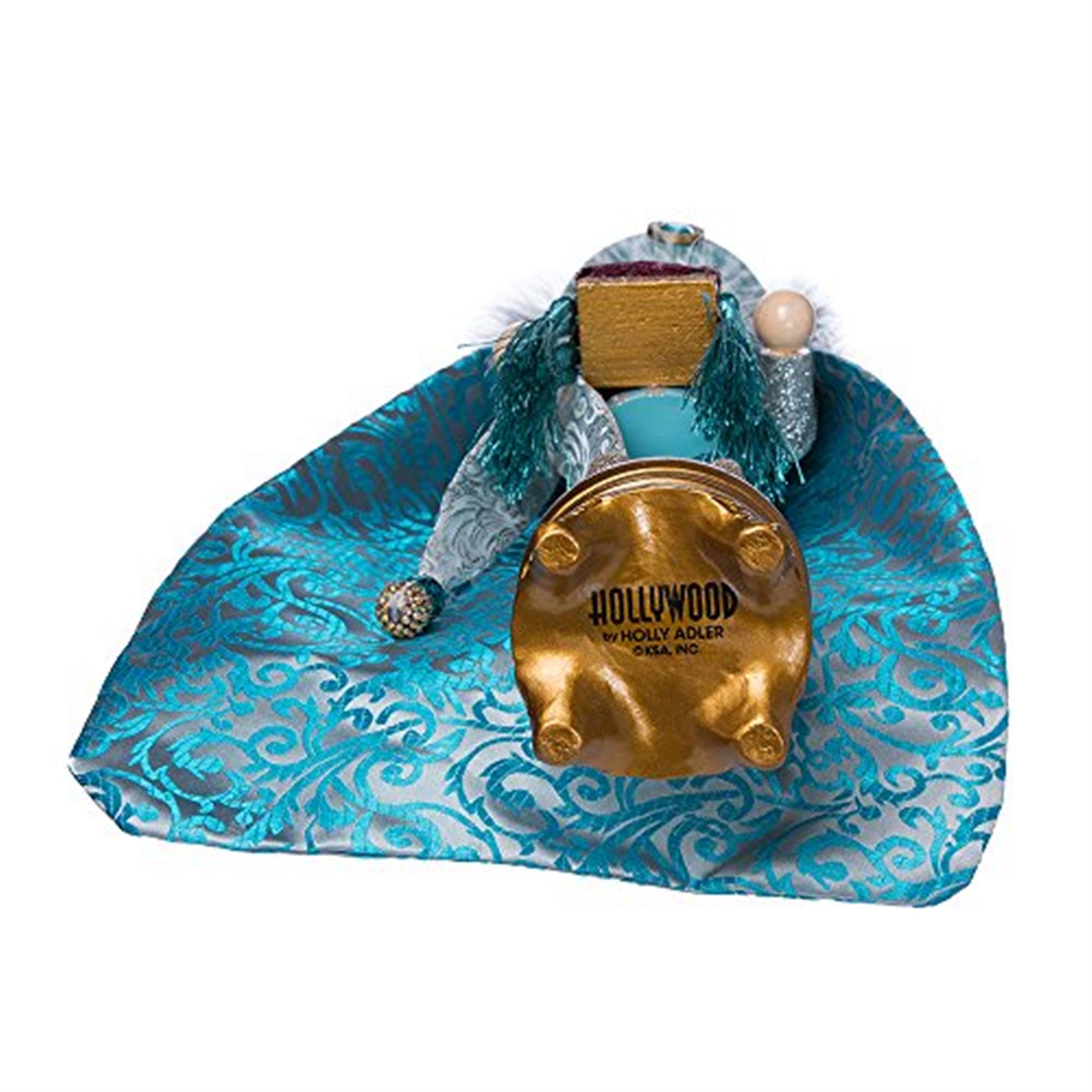 Kurt Adler Hollywood Turquoise King Nutcracker, 18"