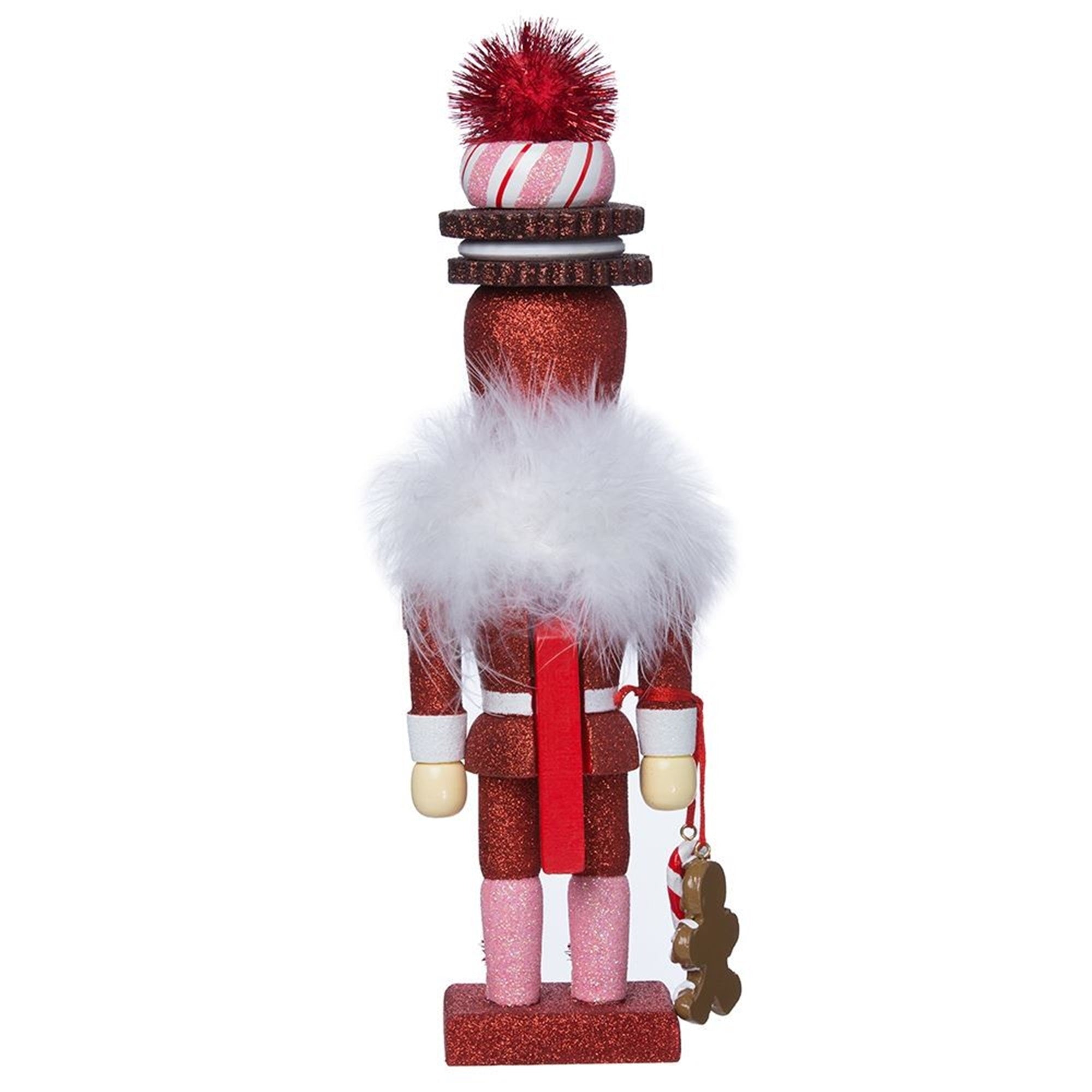 Kurt Adler Hollywood Red Gingerbread Nutcracker with Cookie Hat, 12"