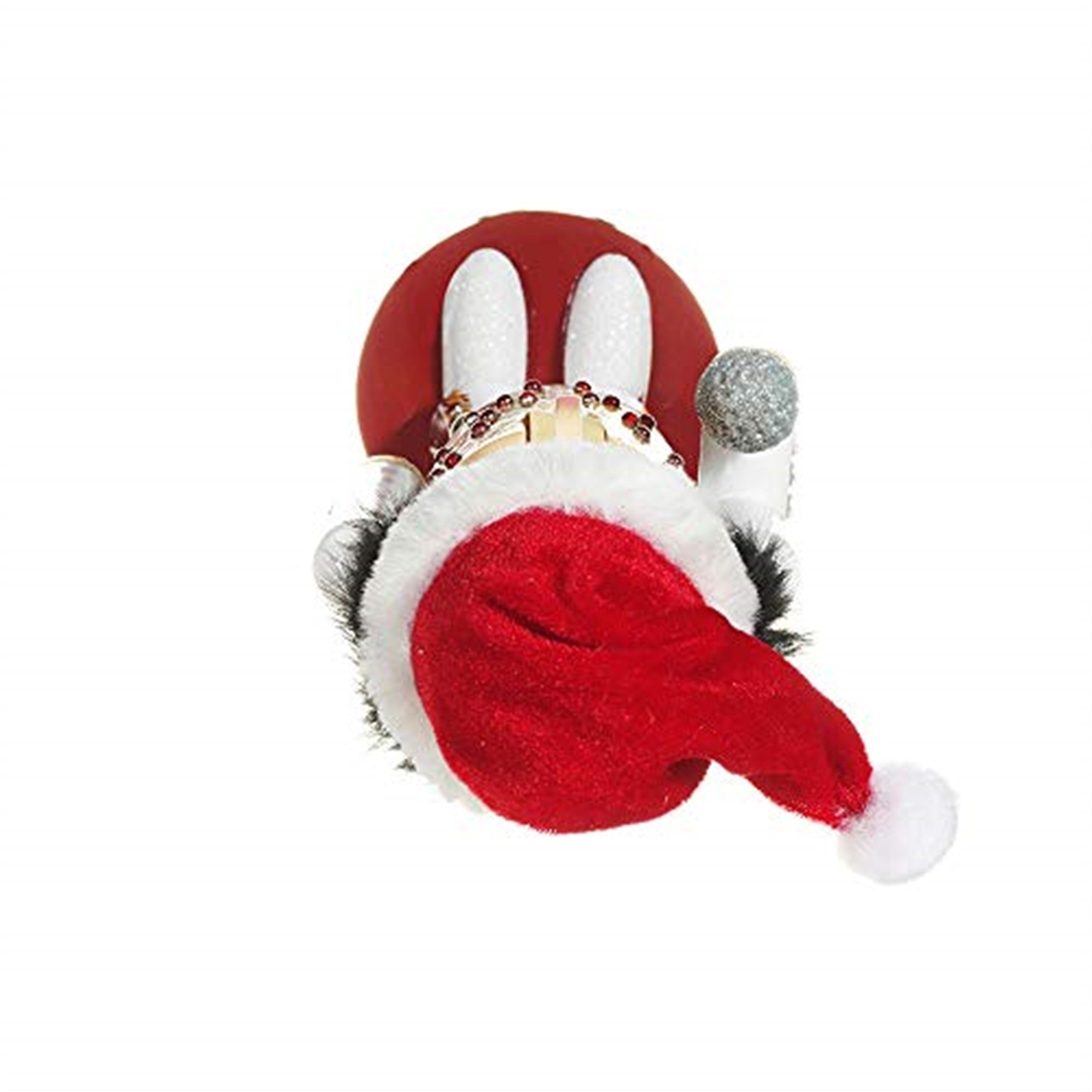 Kurt Adler Wooden Nutcracker, Elvis Presley in White Flame Suit & Santa Hat, 11"