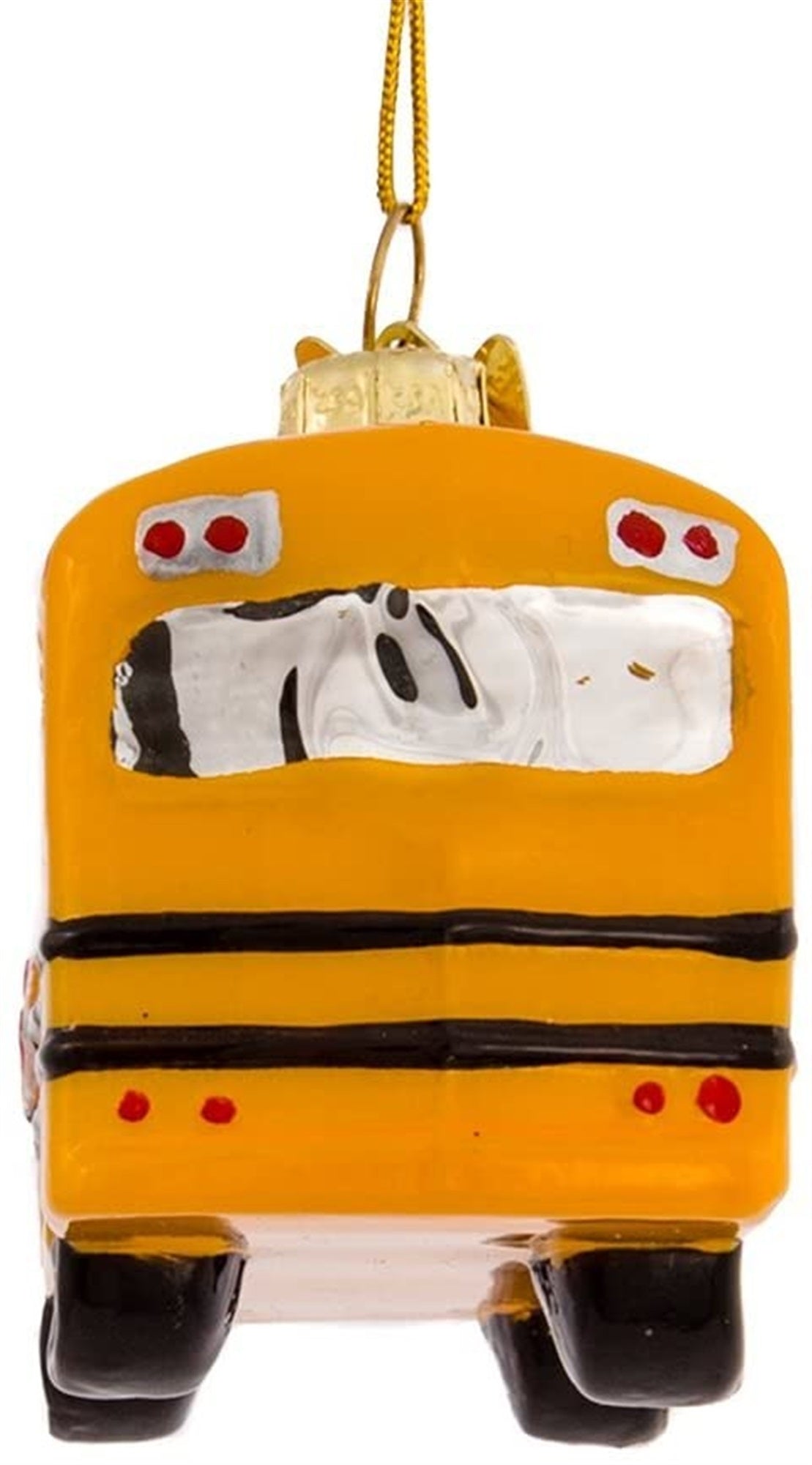 Kurt Adler Noble Gems Glass Ornament for Christmas Tree, Yellow School Bus