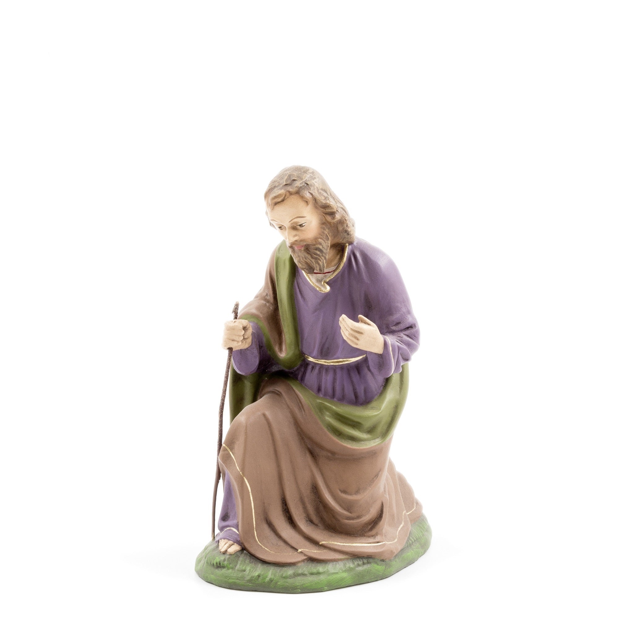 Marolin Manufaktur Plastic Nativity Set with Infant Jesus – Hand-Painted Christmas Figures, 4.5" to 8.5" (12 Pieces)