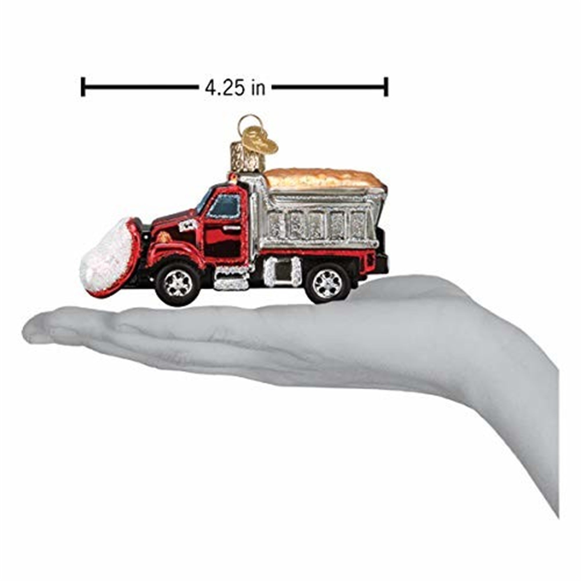Old World Christmas Blown Glass Ornament for Christmas Tree, Snow Plow