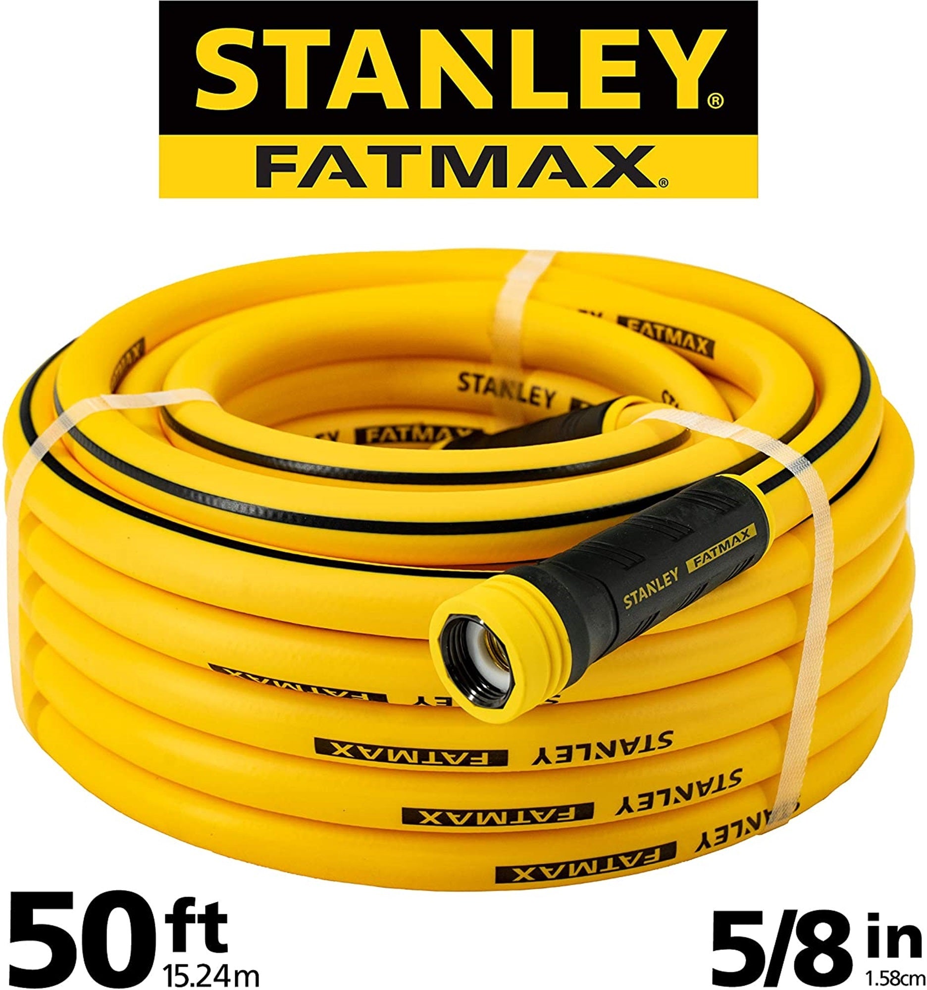 Stanley Fatmax Professional Grade Water Hose, 50' x 5/8, Yellow 500 PSI