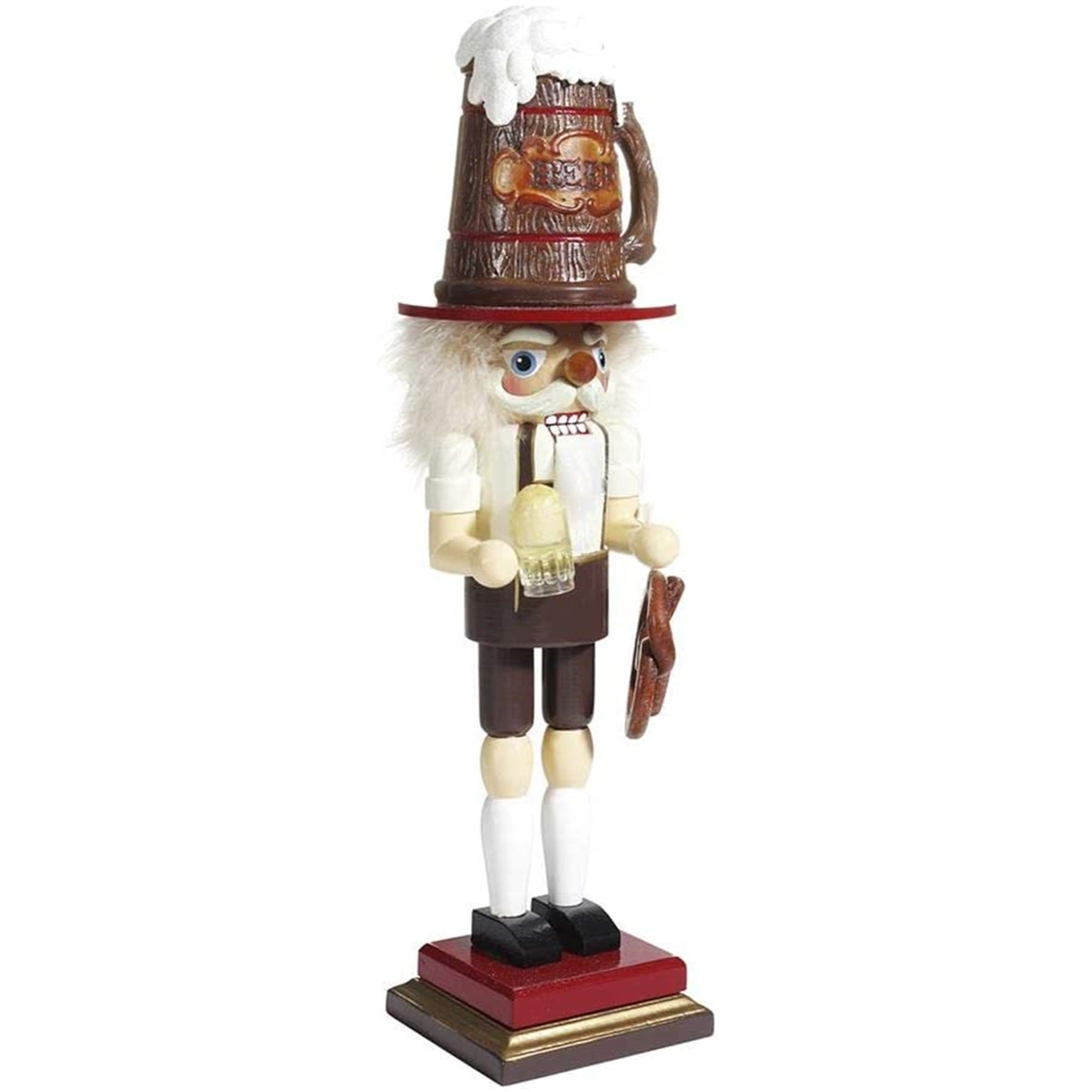 Kurt Adler Hollywood Beer and Pretzel Nutcracker, 15"