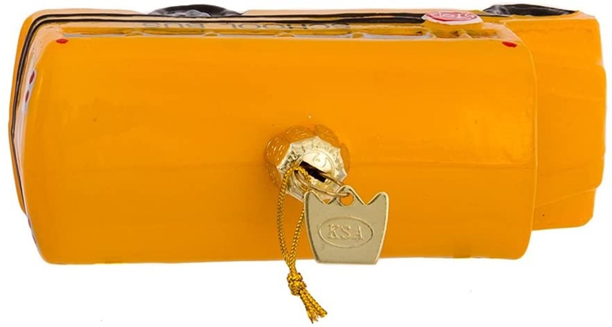 Kurt Adler Noble Gems Glass Ornament for Christmas Tree, Yellow School Bus