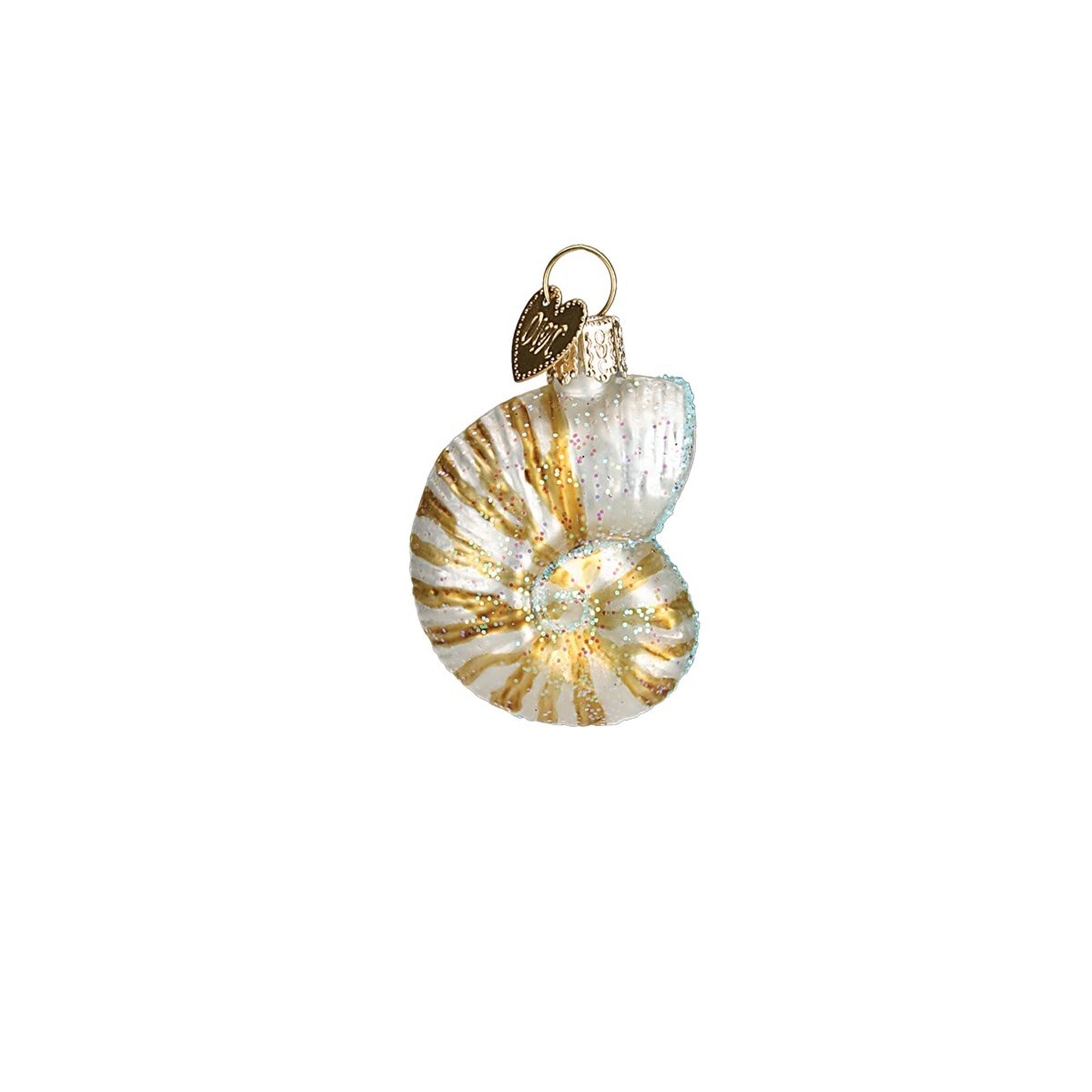 Old World Christmas Hanging Ornament - 6 Piece Assorted Sea Shell Set