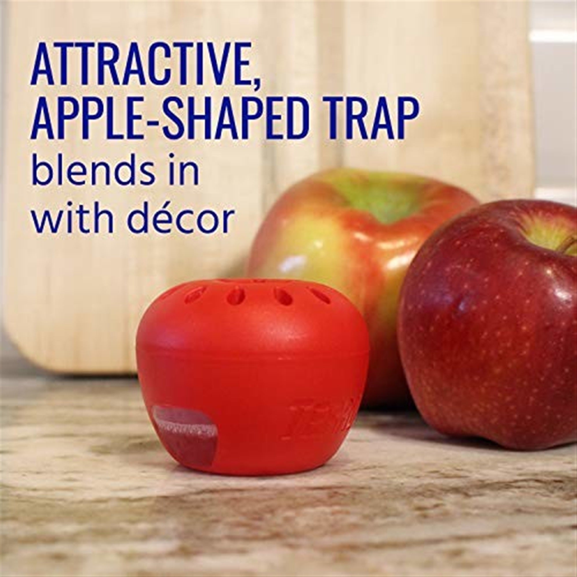 Terro Apple-Shaped Indoor Fruit Fly Lure and Traps – Includes 2 Traps