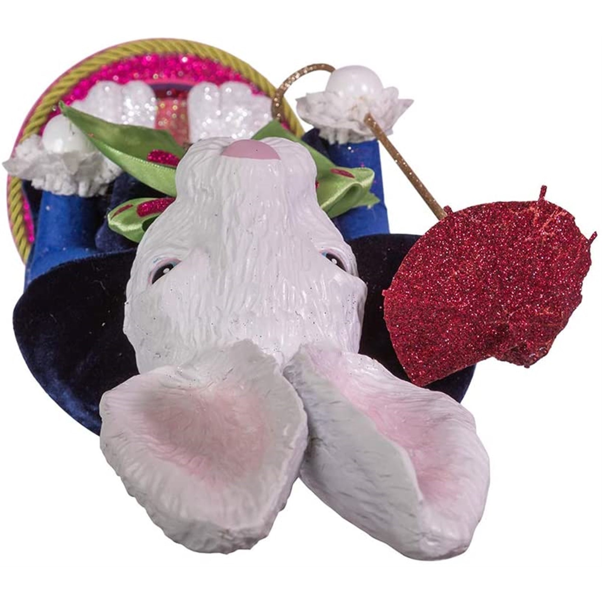 Kurt Adler Hollywood Nutcracker Collection, White Rabbit Nutcracker, 18"