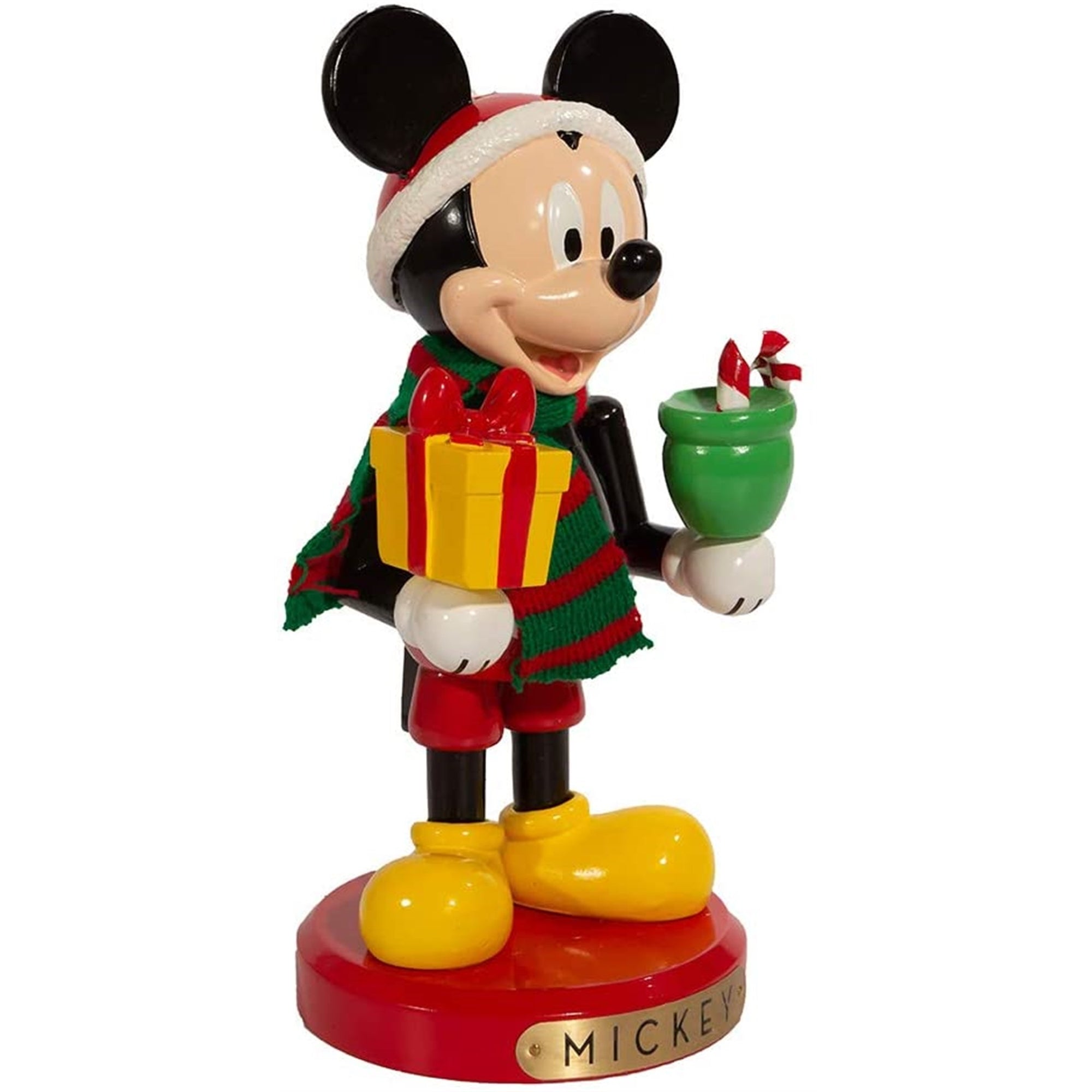 Kurt Adler Disney Mickey Mouse With Present Nutracker, 10"