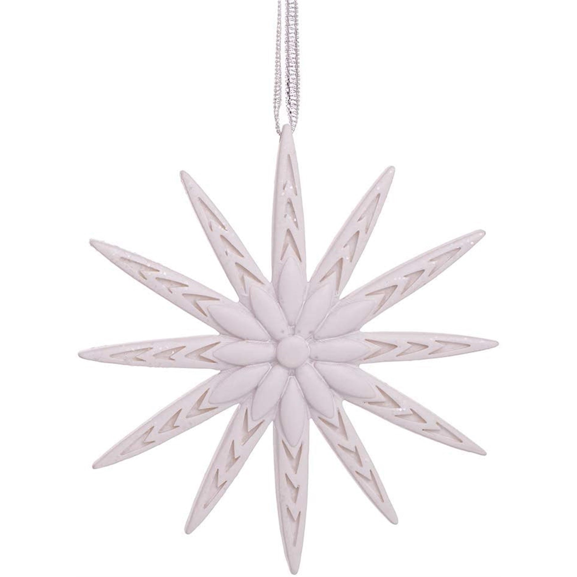 Kurt Adler Modern Snowflake Ornament w/ Swarovski Elements, 4"
