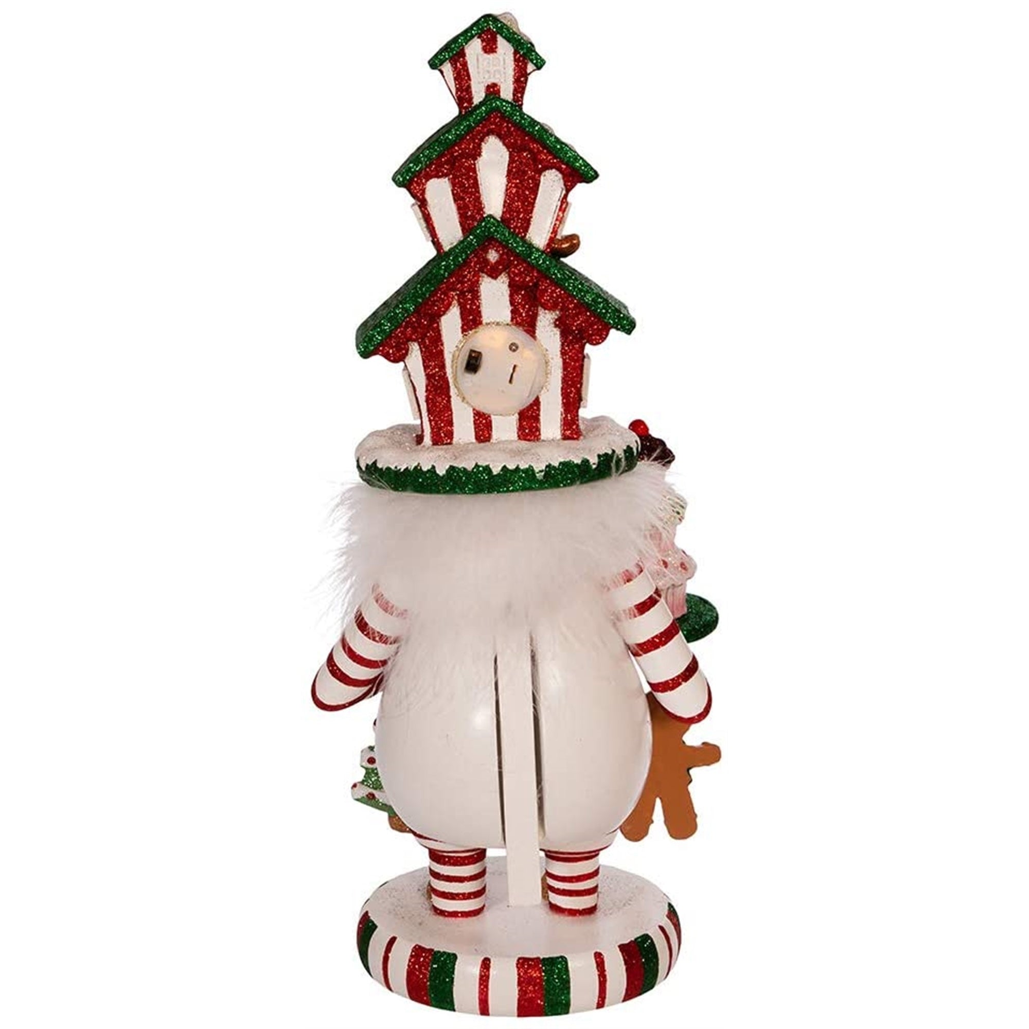 Kurt Adler Hollywood Nutcracker, LED Gingerbread House Hat, 15in