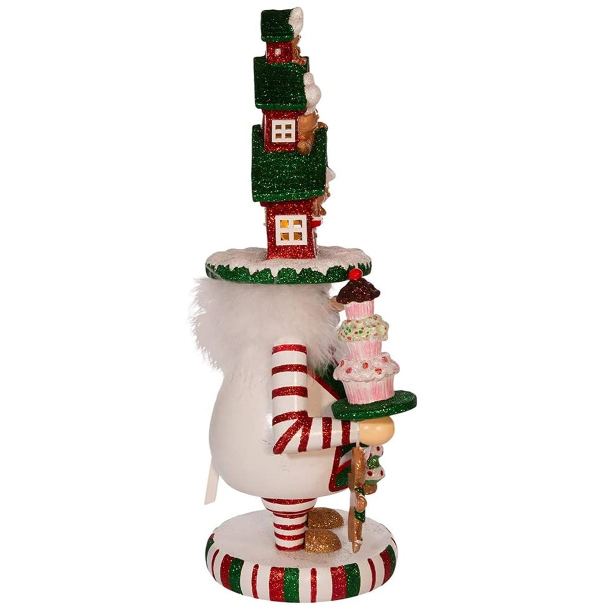 Kurt Adler Hollywood Nutcracker, LED Gingerbread House Hat, 15in