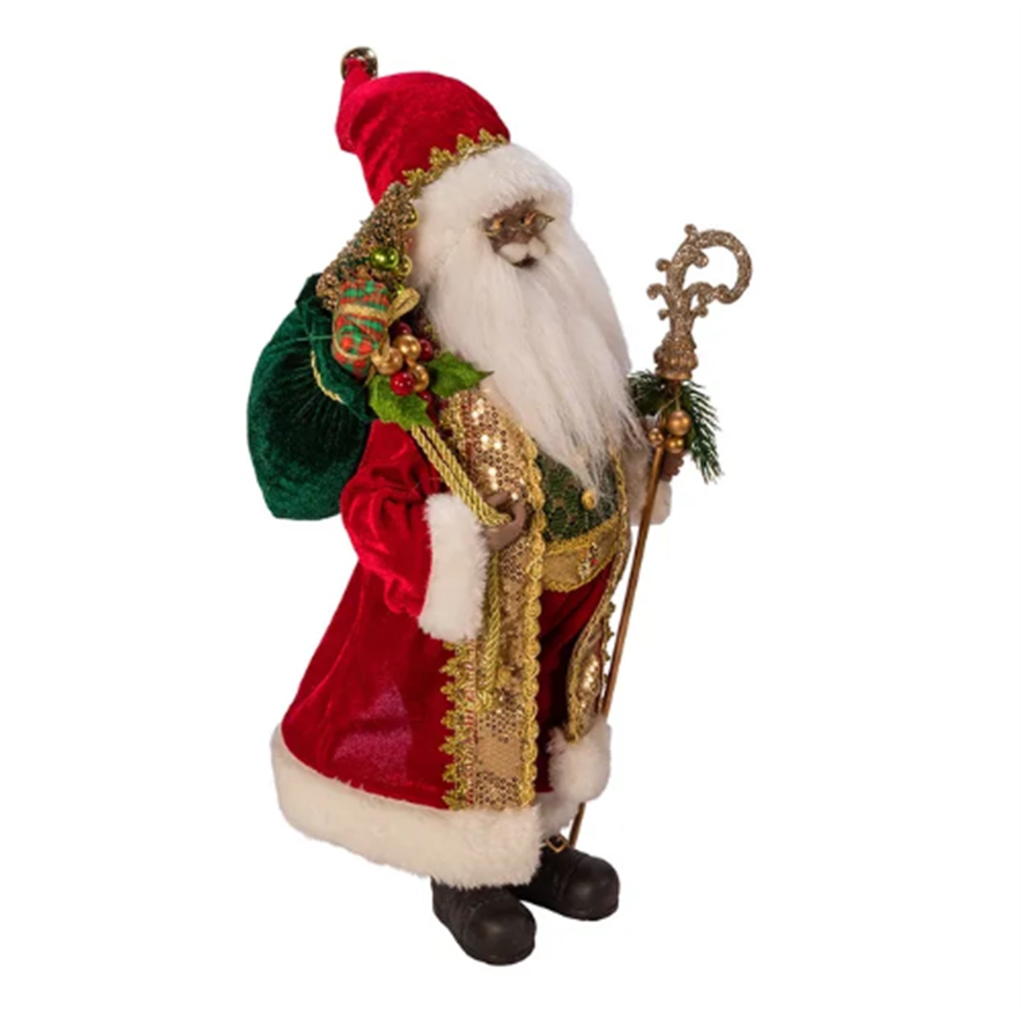 Kurt Adler Kringle Klaus Tabletop Figurine Collection, African American Santa, 18"