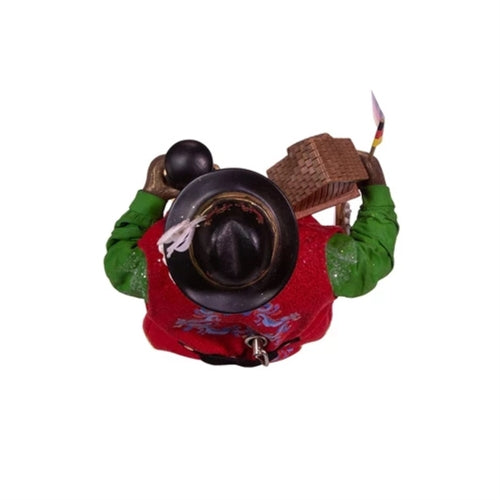 Kurt Adler Fabriche Collection, Wind-Up Musical German Santa, Plays “O Christmas Tree“ — 11"