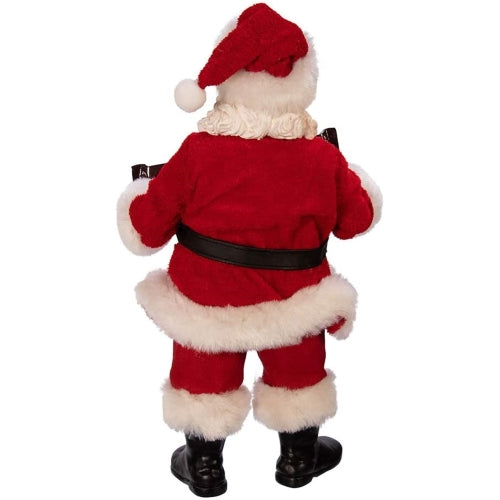 Kurt Adler Fabriche Tabletop Christmas Figurine, Officially Licensed Santa with Hershey Bars, 10"