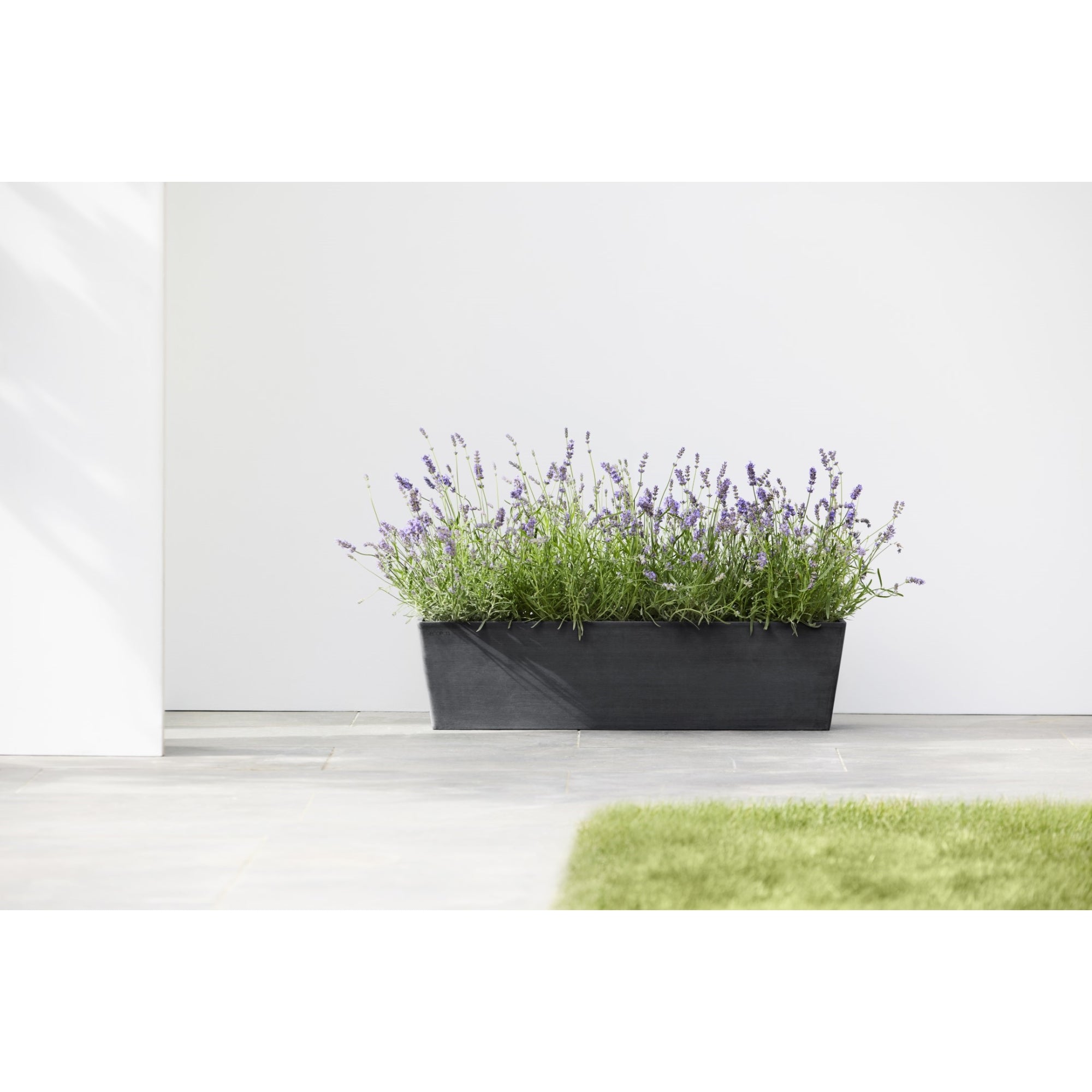 Ecopots Bruges Durable Modern Rectangular Indoor/Outdoor Recycled-Based Composite Flower Pot Planter