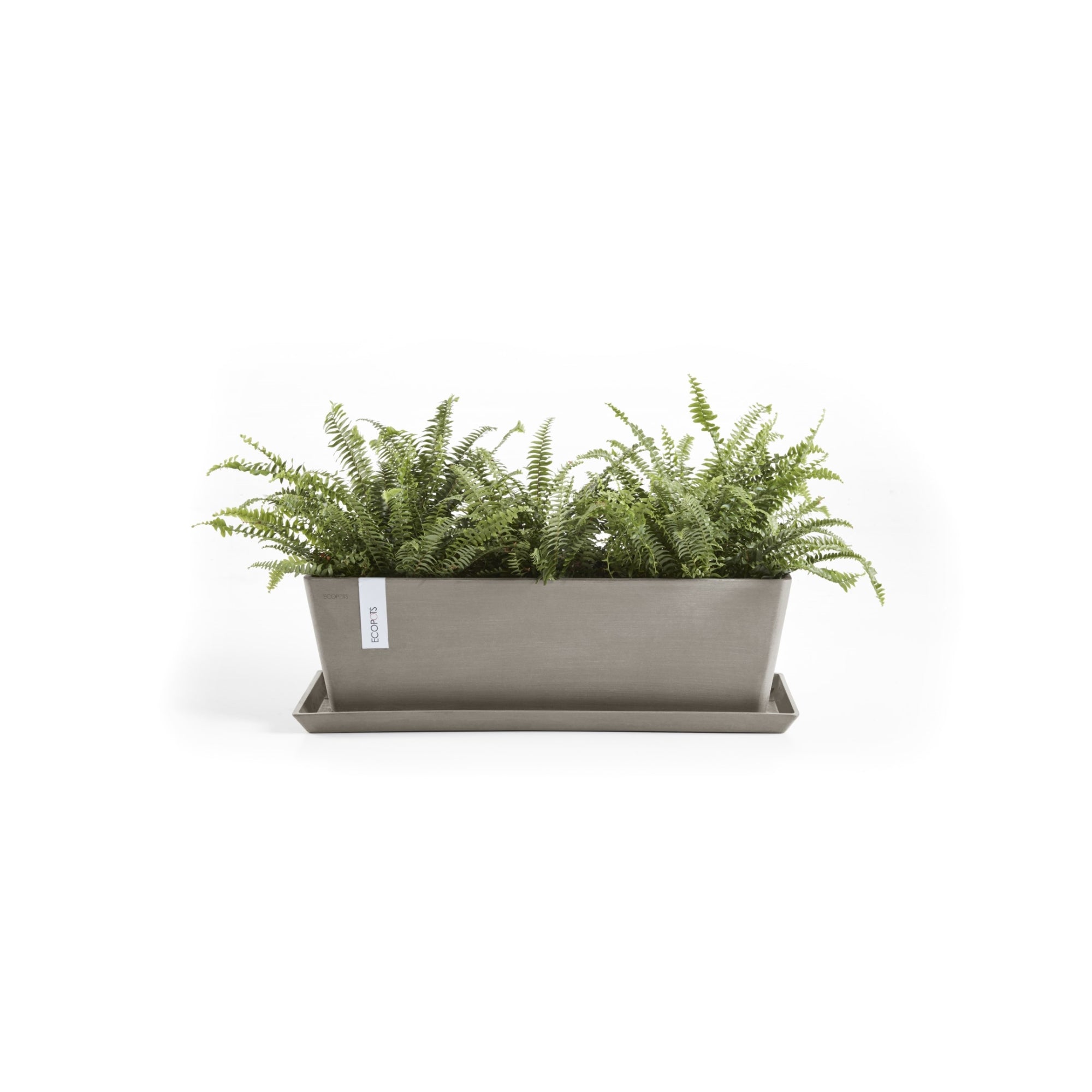 Ecopots Bruges Durable Modern Rectangular Indoor/Outdoor Recycled-Based Composite Flower Pot Planter