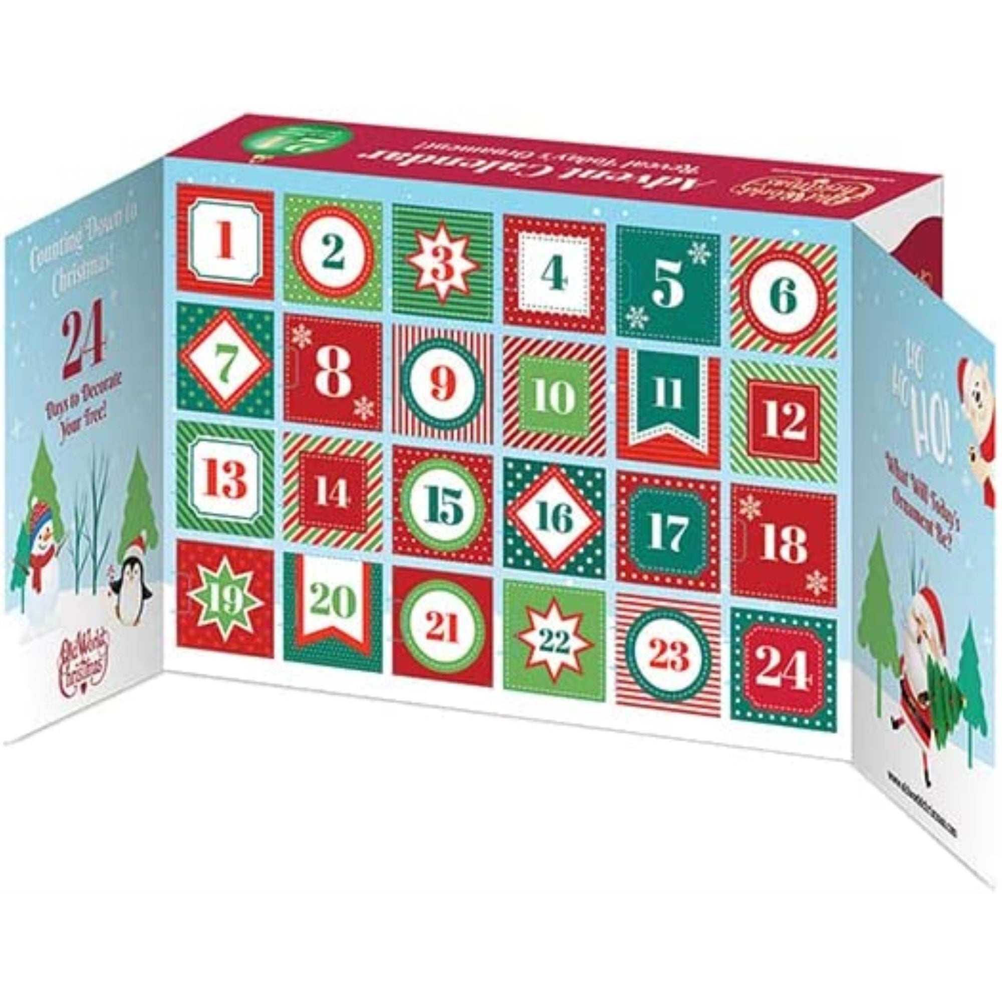 Old World Christmas Ornament Advent Calendar with 24 Flexible Resin Ornaments