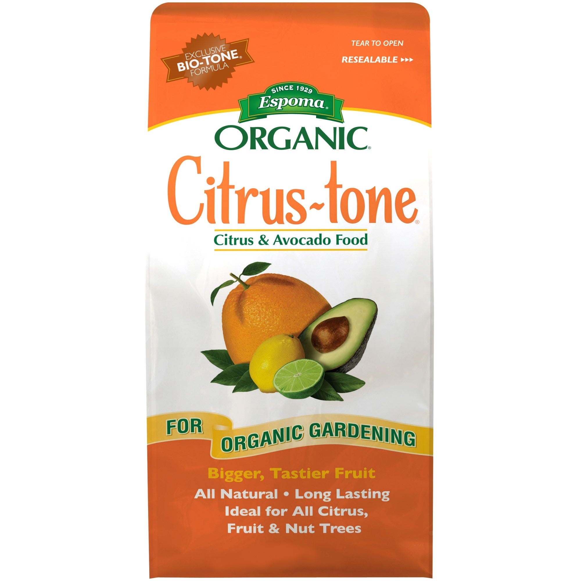 Espoma Organic Citrus-tone 5-2-6 Citrus & Avocado Plant Food for Organic Gardening, All Natural for Citrus, Fruit and Nut Trees