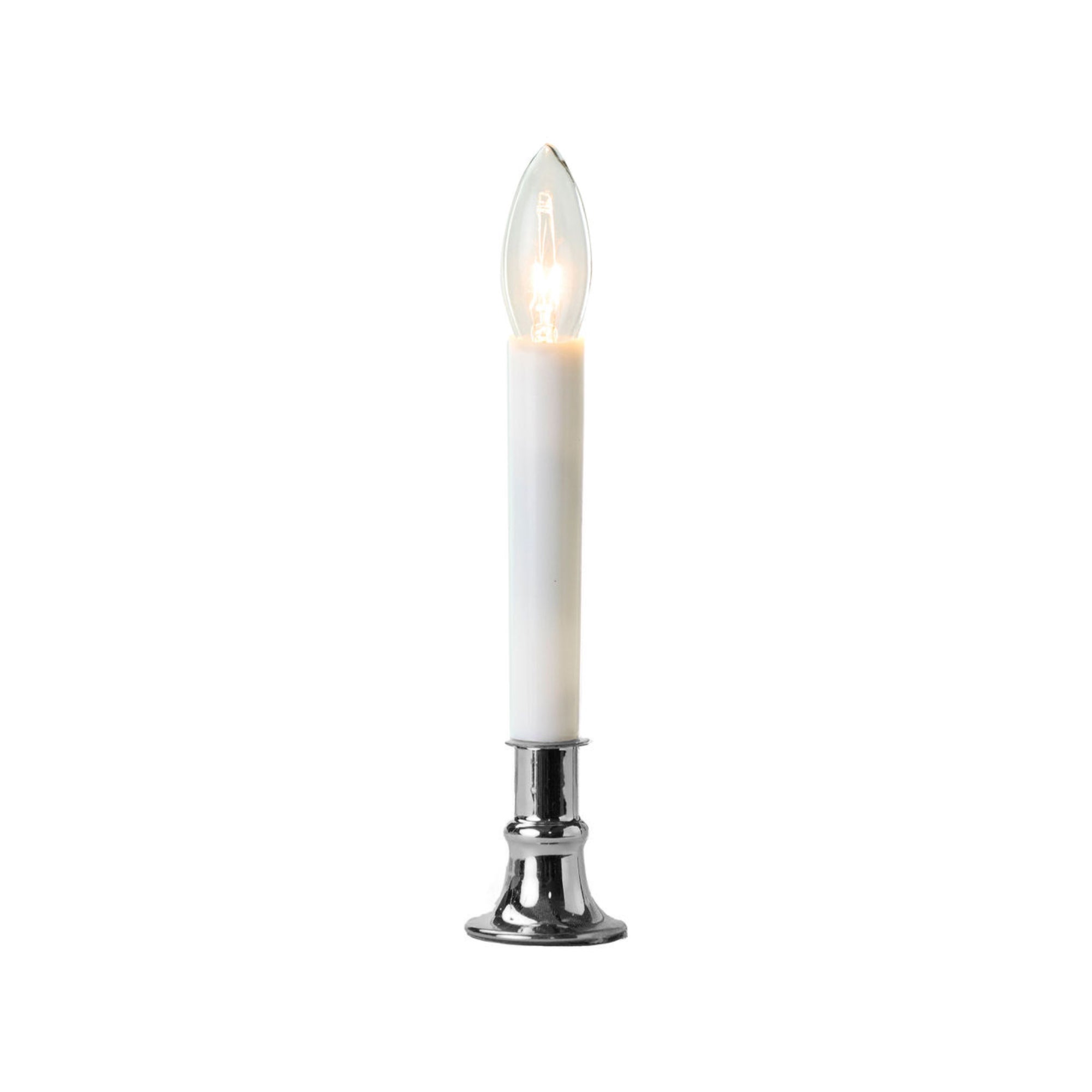 IMC Electric Candle with Warm White LED Bulb and Timer, Dark Pewter, 9"
