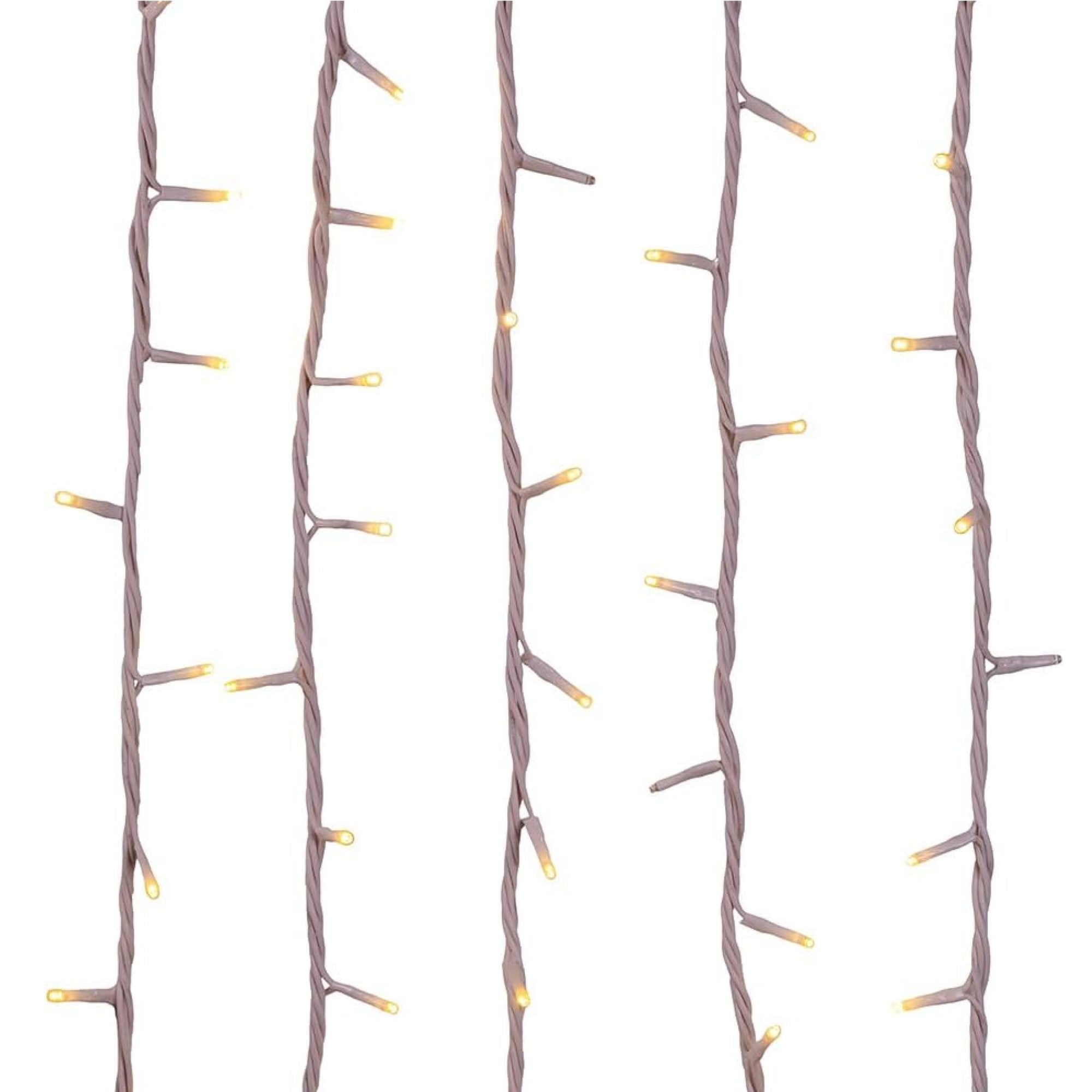 Kurt Adler Indoor/Outdoor Jingle Bright LED Light Set, 100 LED Lights on White Wire, Warm White Twinkle, 17ft