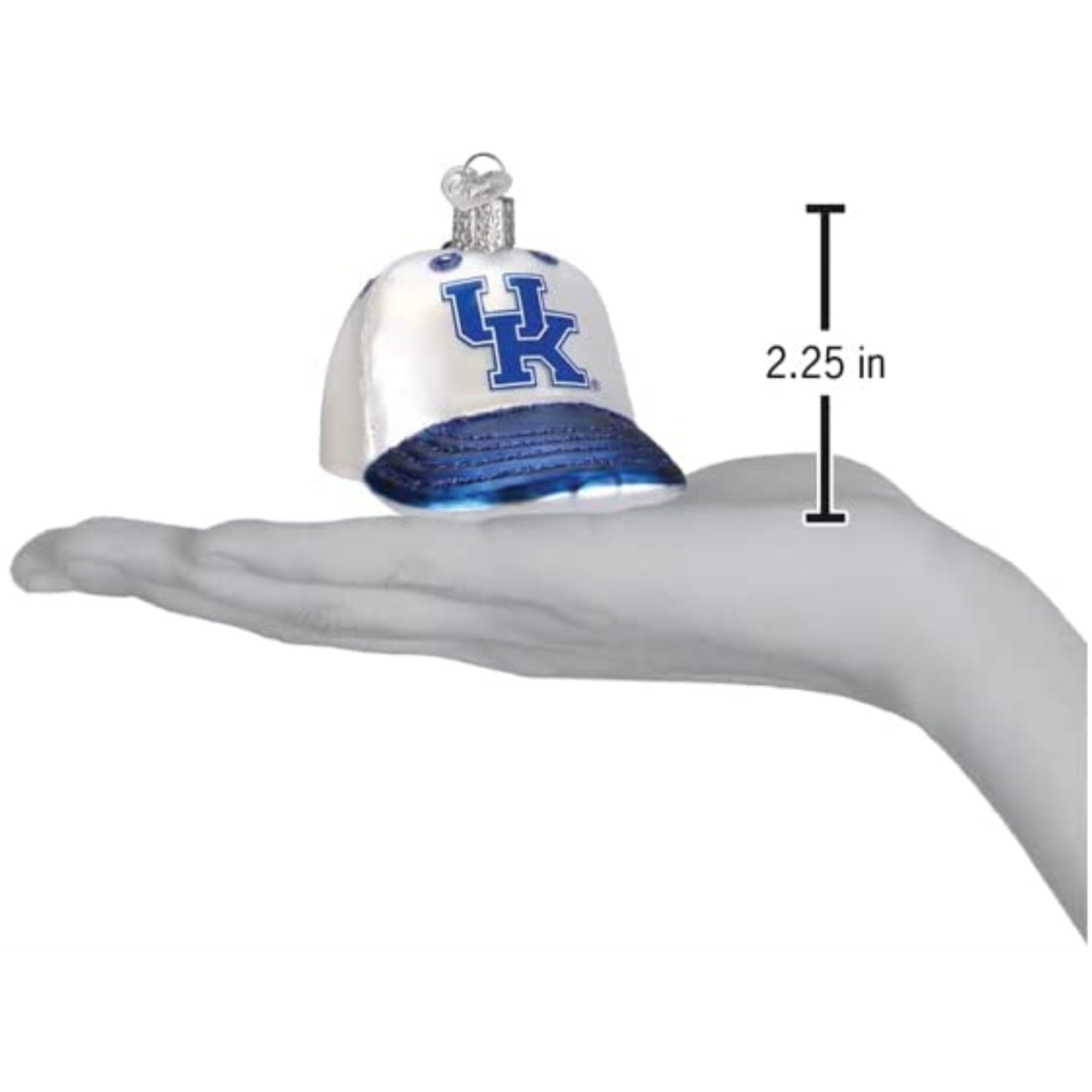 Old World Christmas Blown Glass Ornament for Christmas Tree, Kentucky Baseball Cap