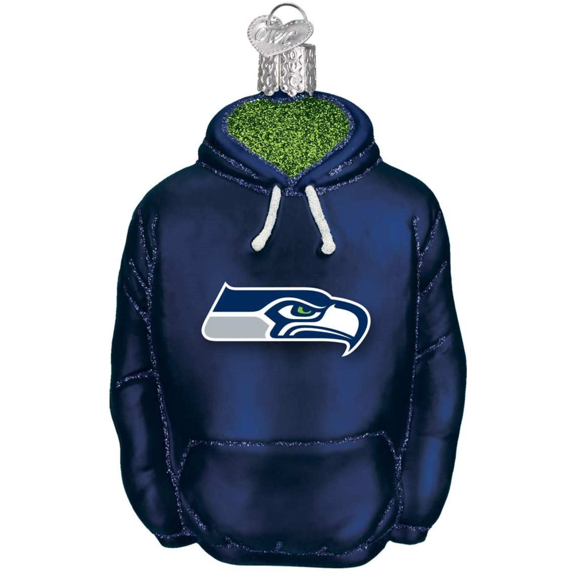 Old World Christmas Seattle Seahawks Hoodie Ornament For Christmas Tree
