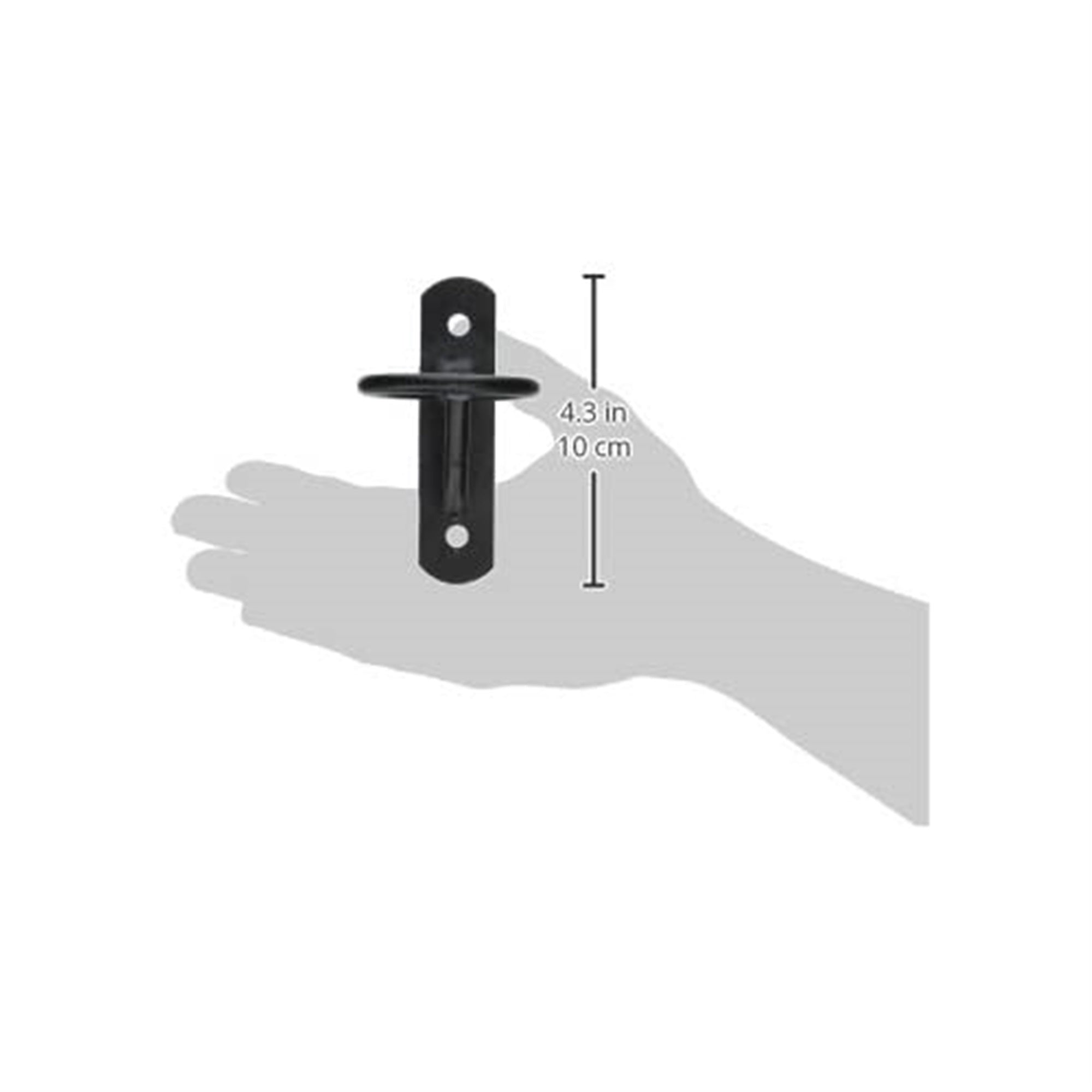 Scenic Road Outdoor Bucket Hook and Gate Latch for Farm and Garden Use, Heavy-Gauge Steel, Black, 6"