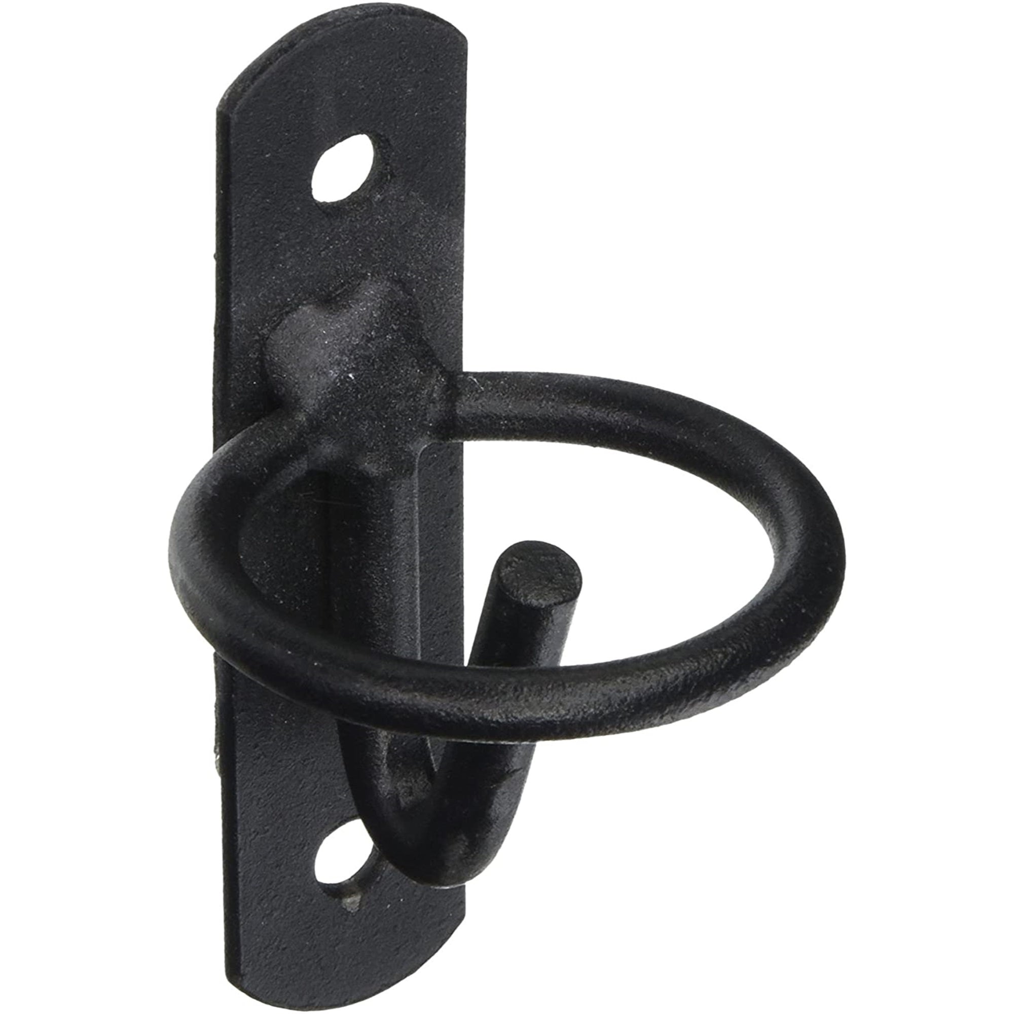 Scenic Road Outdoor Bucket Hook and Gate Latch for Farm and Garden Use, Heavy-Gauge Steel, Black, 6"