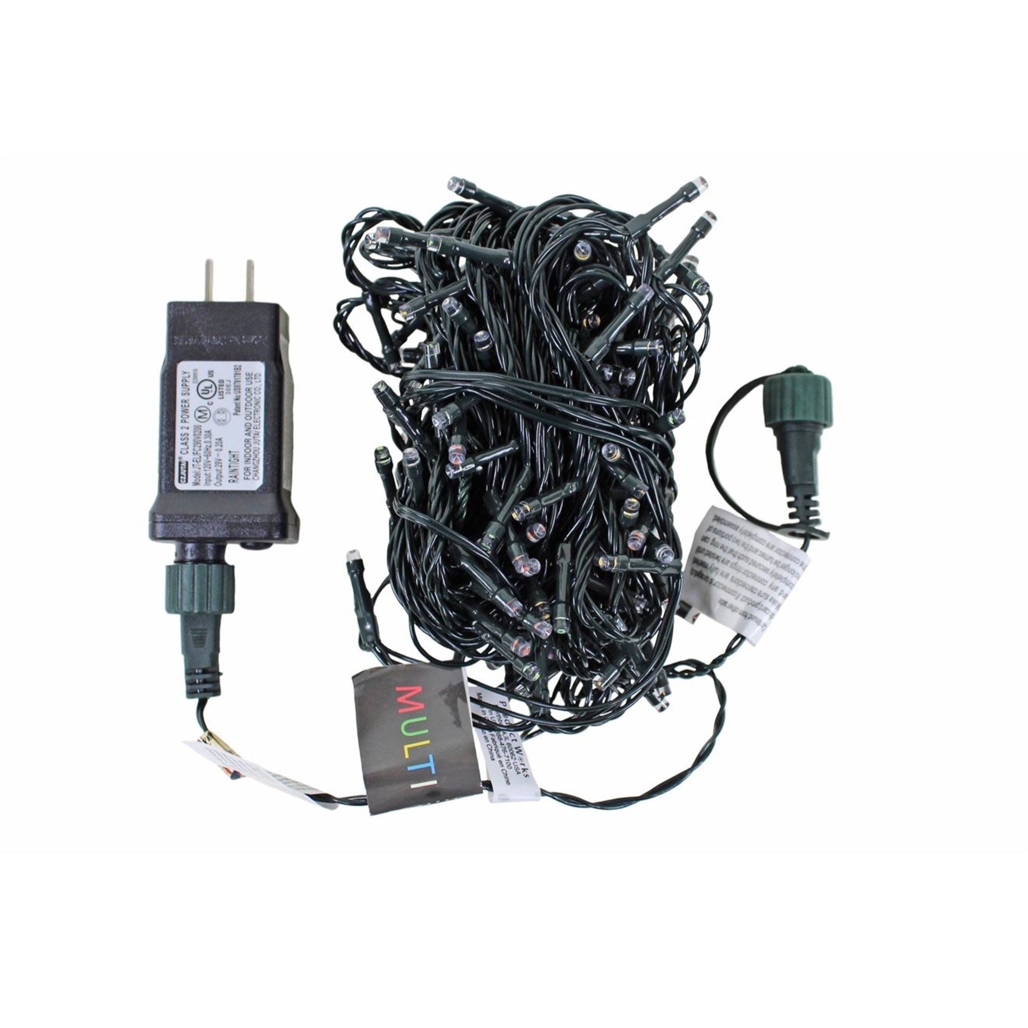 ProductWorks Indoor/Outdoor 150 LED-Micro Bulbs String Light Set with 8-Function Controller, Brilliant Multicolored, 36ft