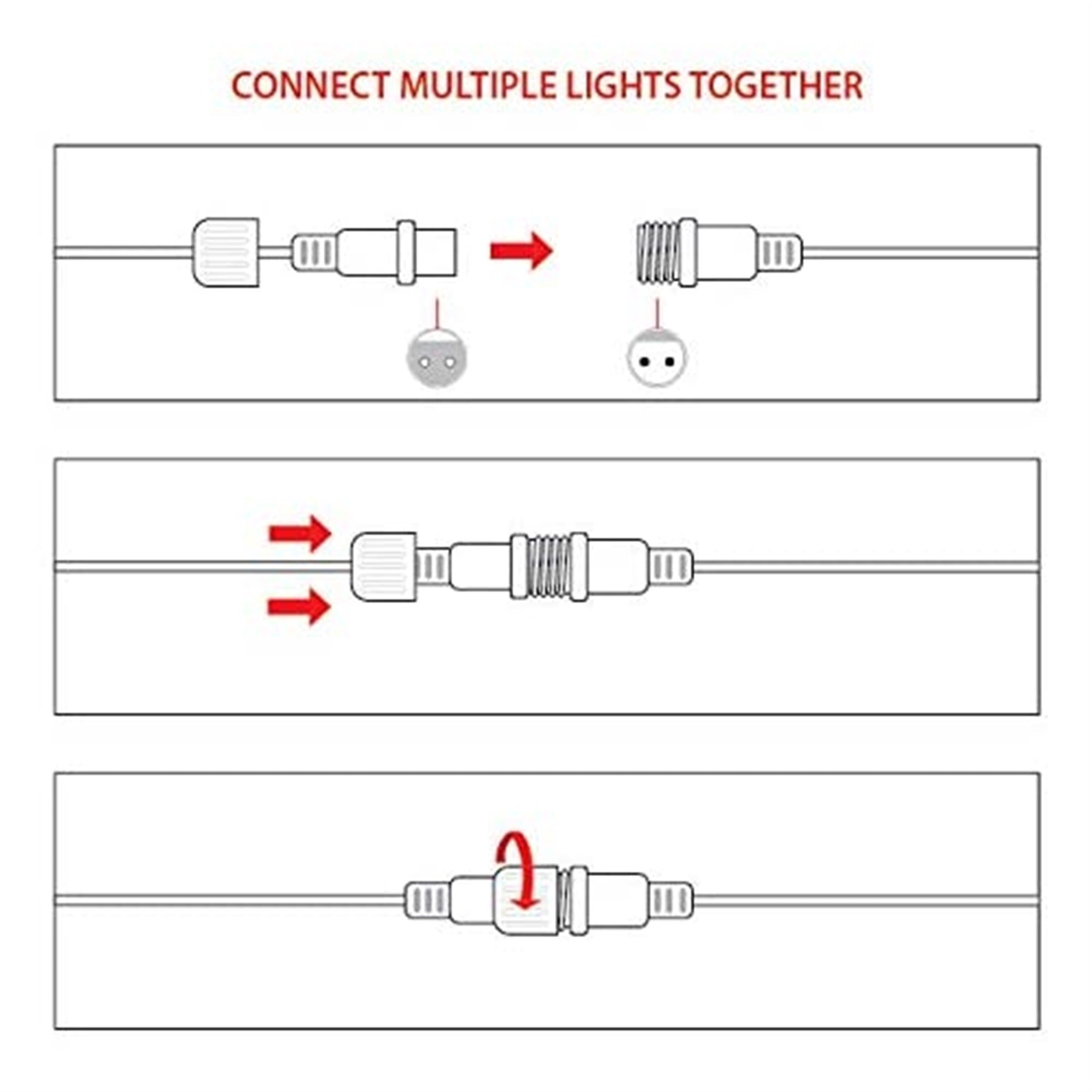 ProductWorks Indoor/Outdoor 300 LED-Micro Bulbs String Light Set with 8-Light Modes and Cord Reel, White, 60ft
