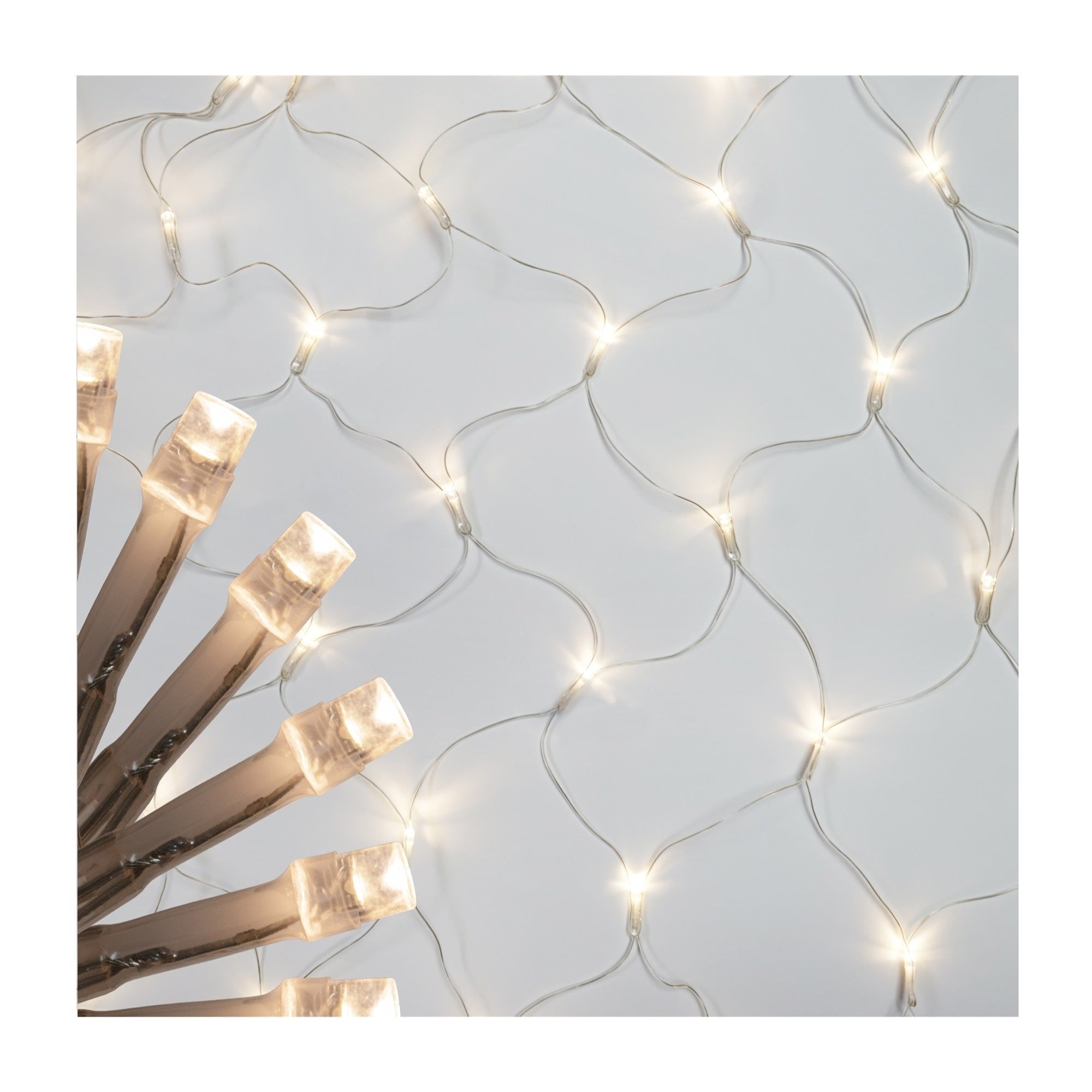 ProductWorks Outdoor 150 LED-Micro Bulbs Net Lights on Clear Wire, 8-Function Controller, 4ft x 6ft