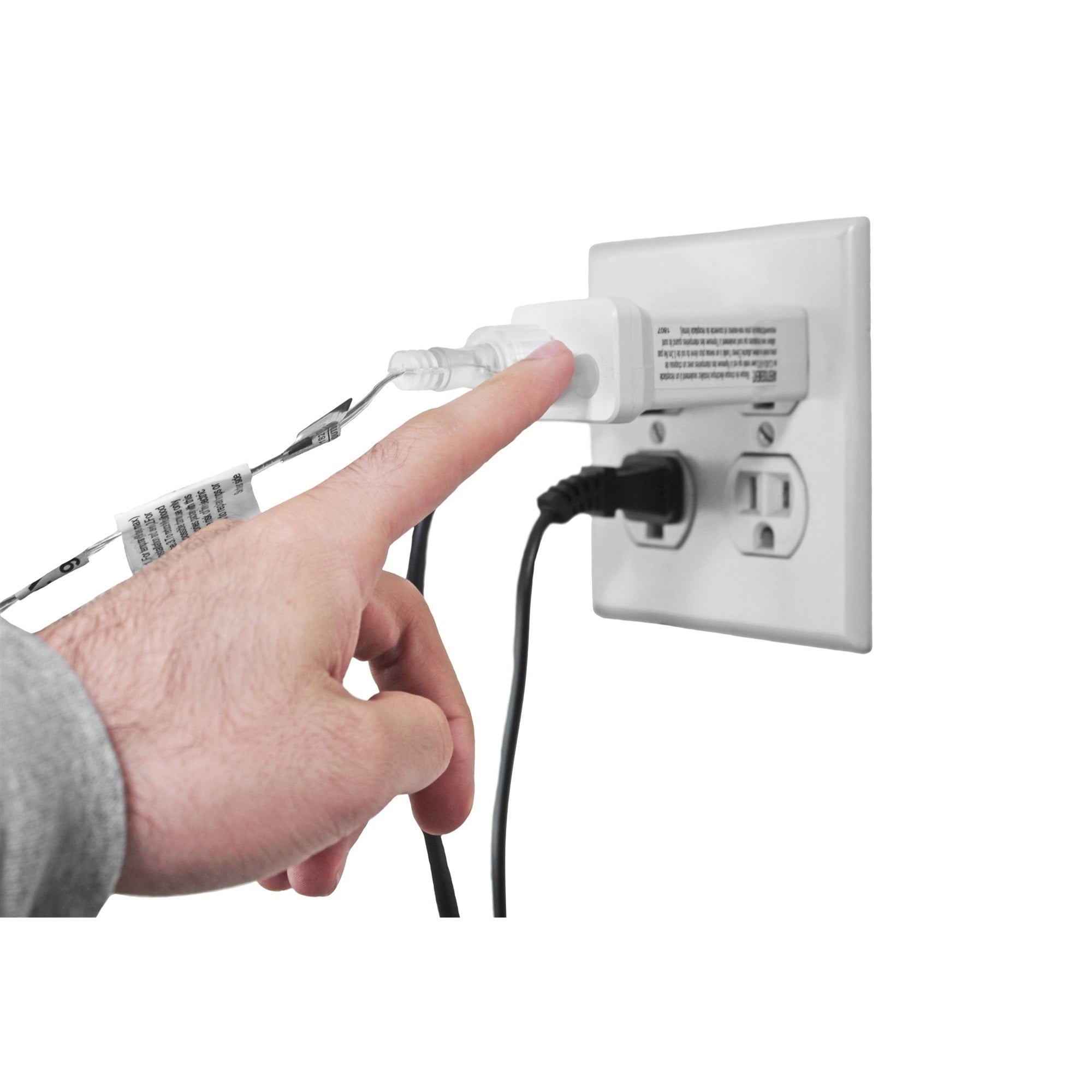 ProductWorks Indoor/Outdoor 300 LED-Faceted Berry String Light Curtain with 8-Function Controller, Clear, 6.5ft x 10ft