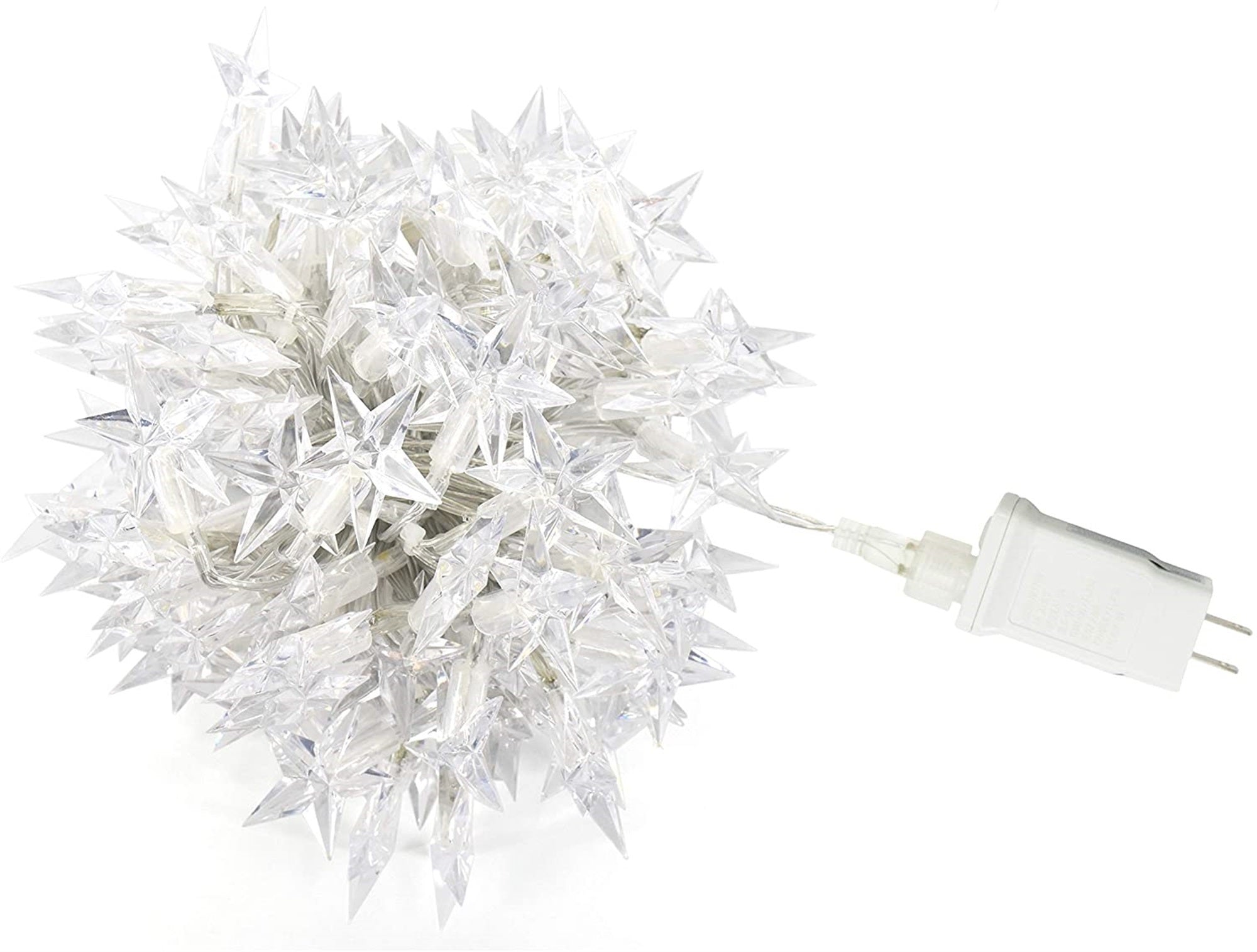 ProductWorks Indoor/Outdoor 300 LED-Star String Light Curtain with 8-Function Controller, Clear, 6.5ft x 10ft